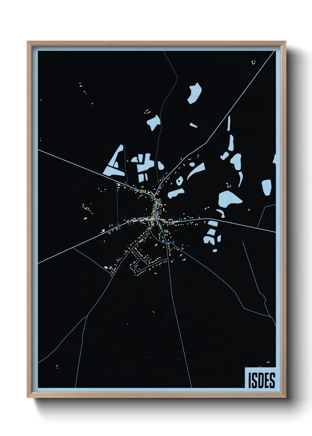 Une affiche de carte sur Isdes