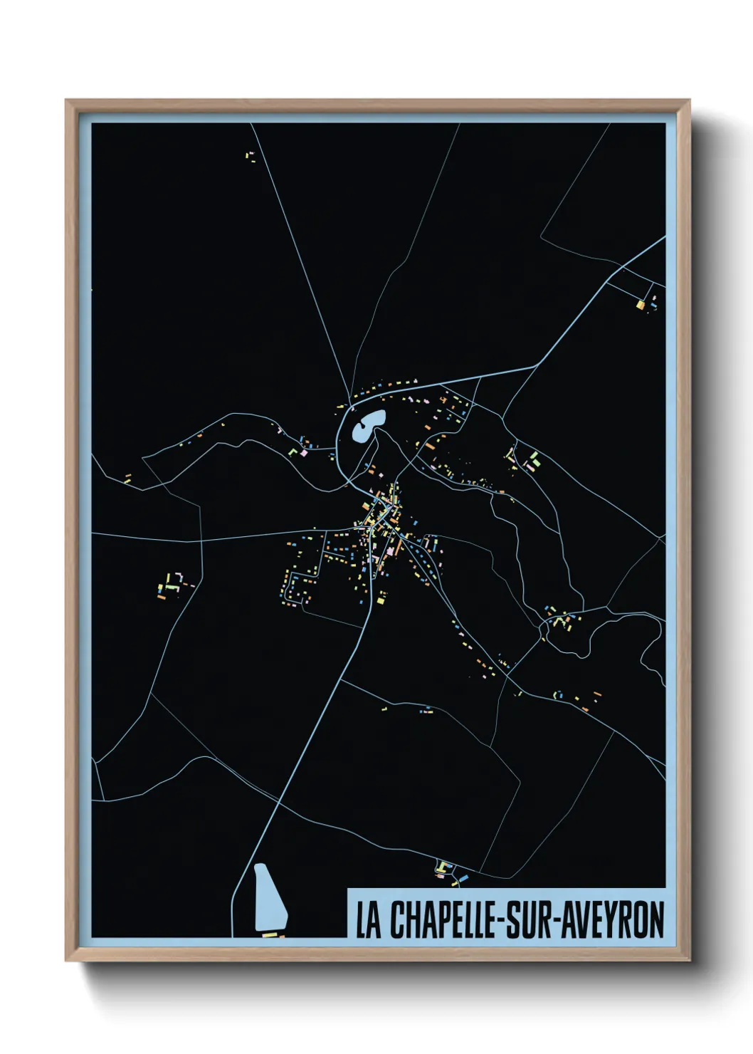 Une affiche de carte sur La Chapelle-sur-Aveyron