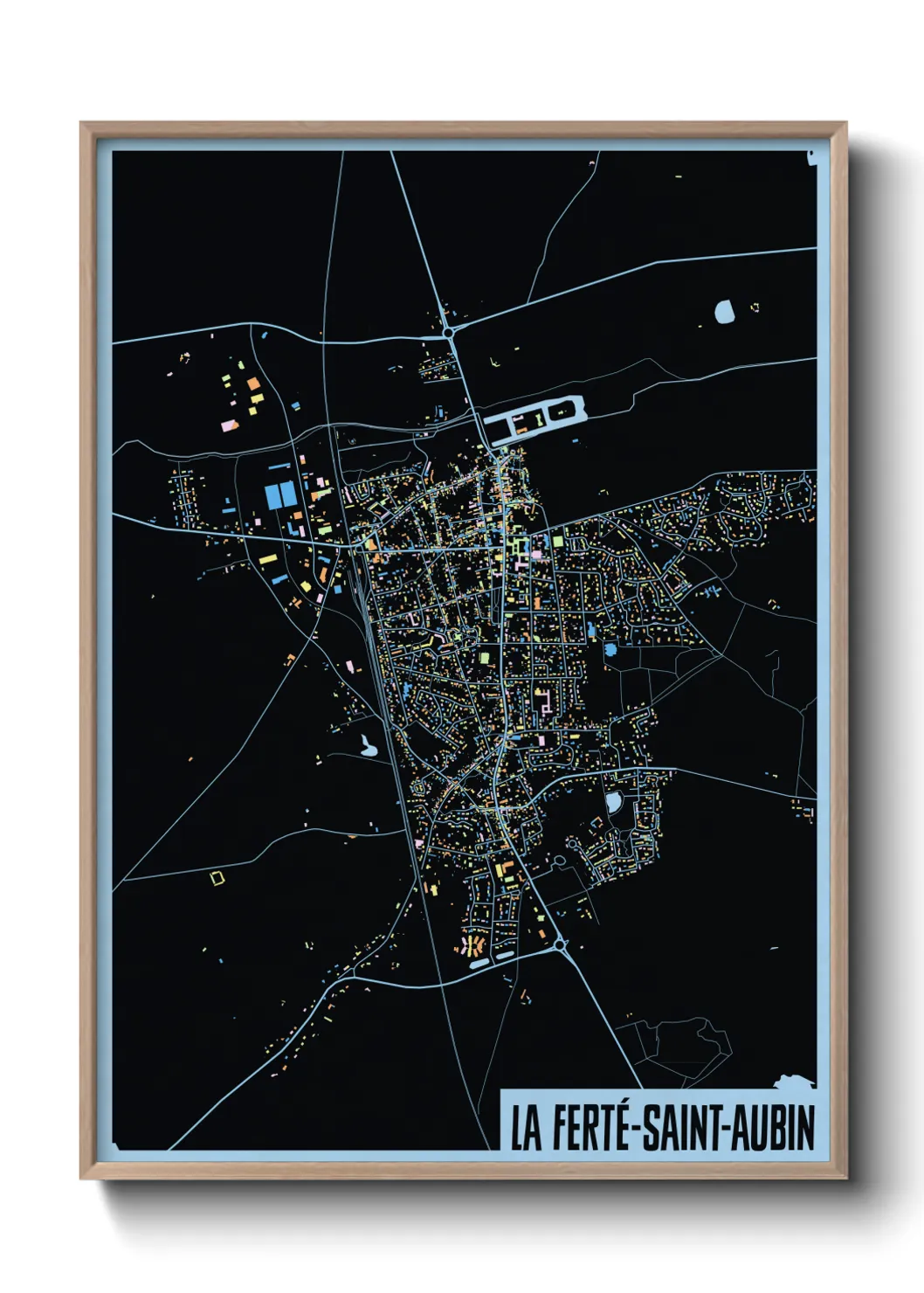 Une affiche de carte sur La Ferté-Saint-Aubin