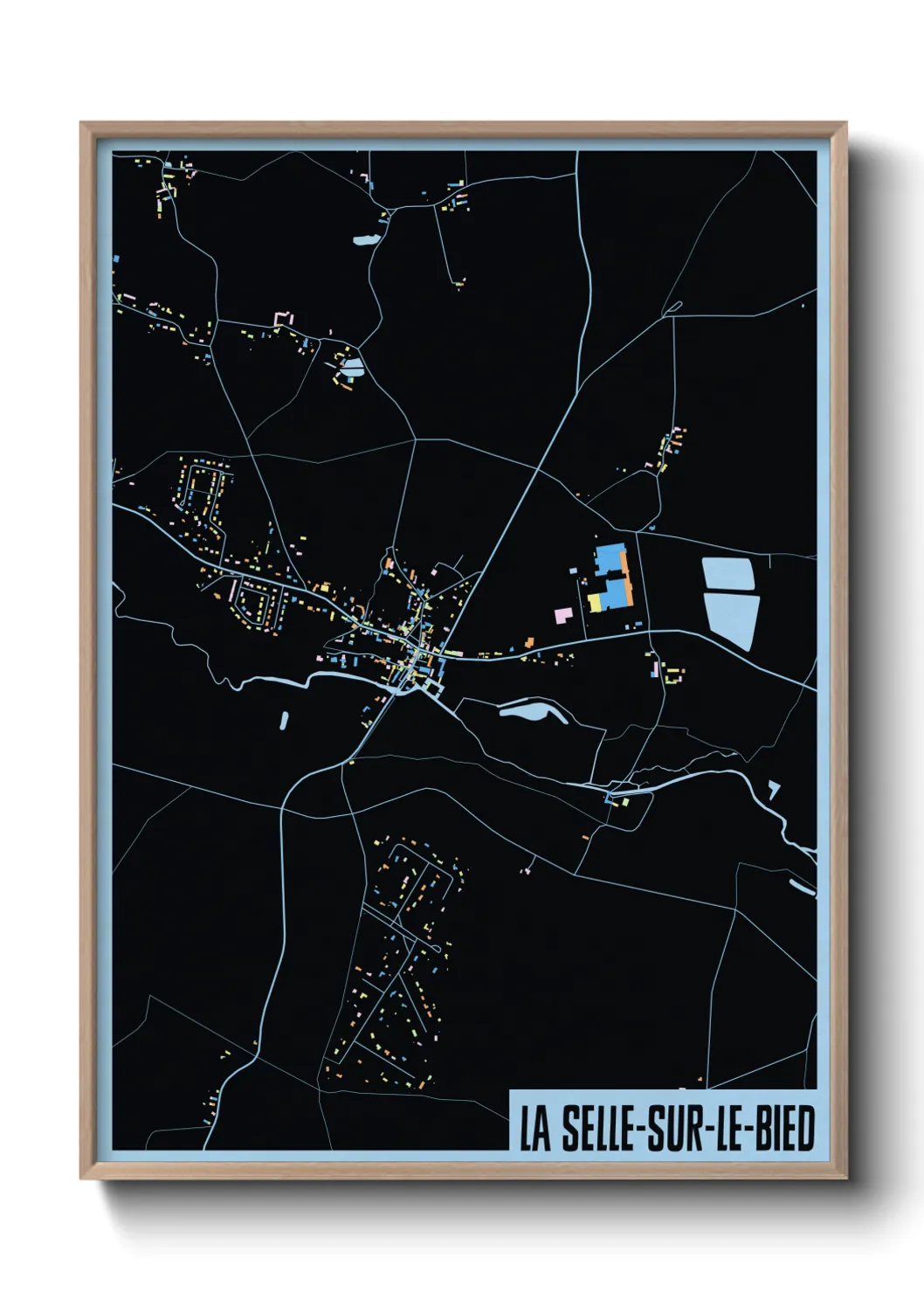 Un poster carteLa Selle-sur-le-Bied