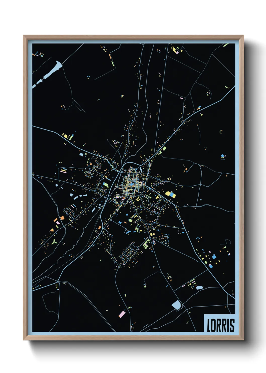 Une affiche de carte sur Lorris