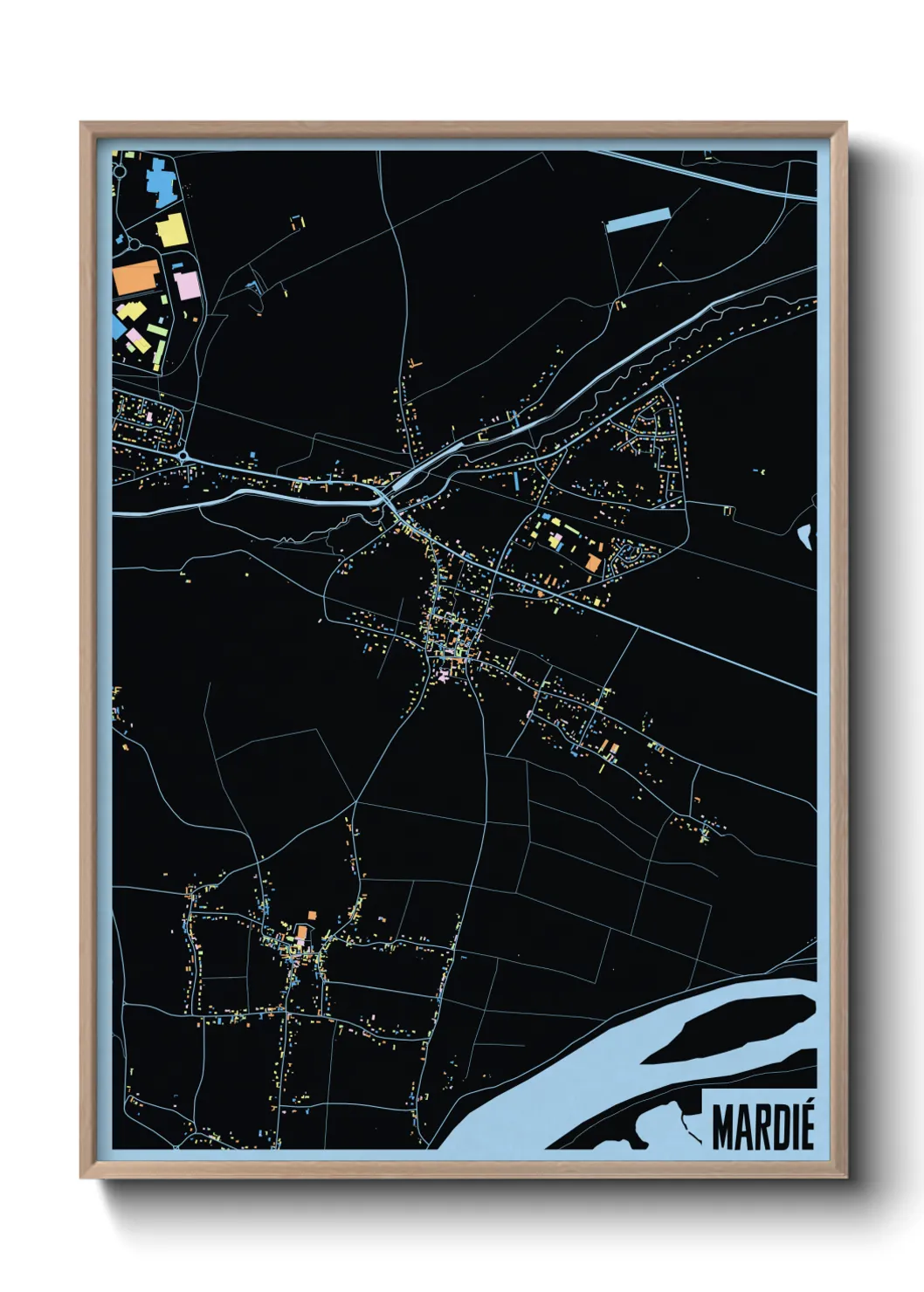 Une affiche de carte sur Mardié