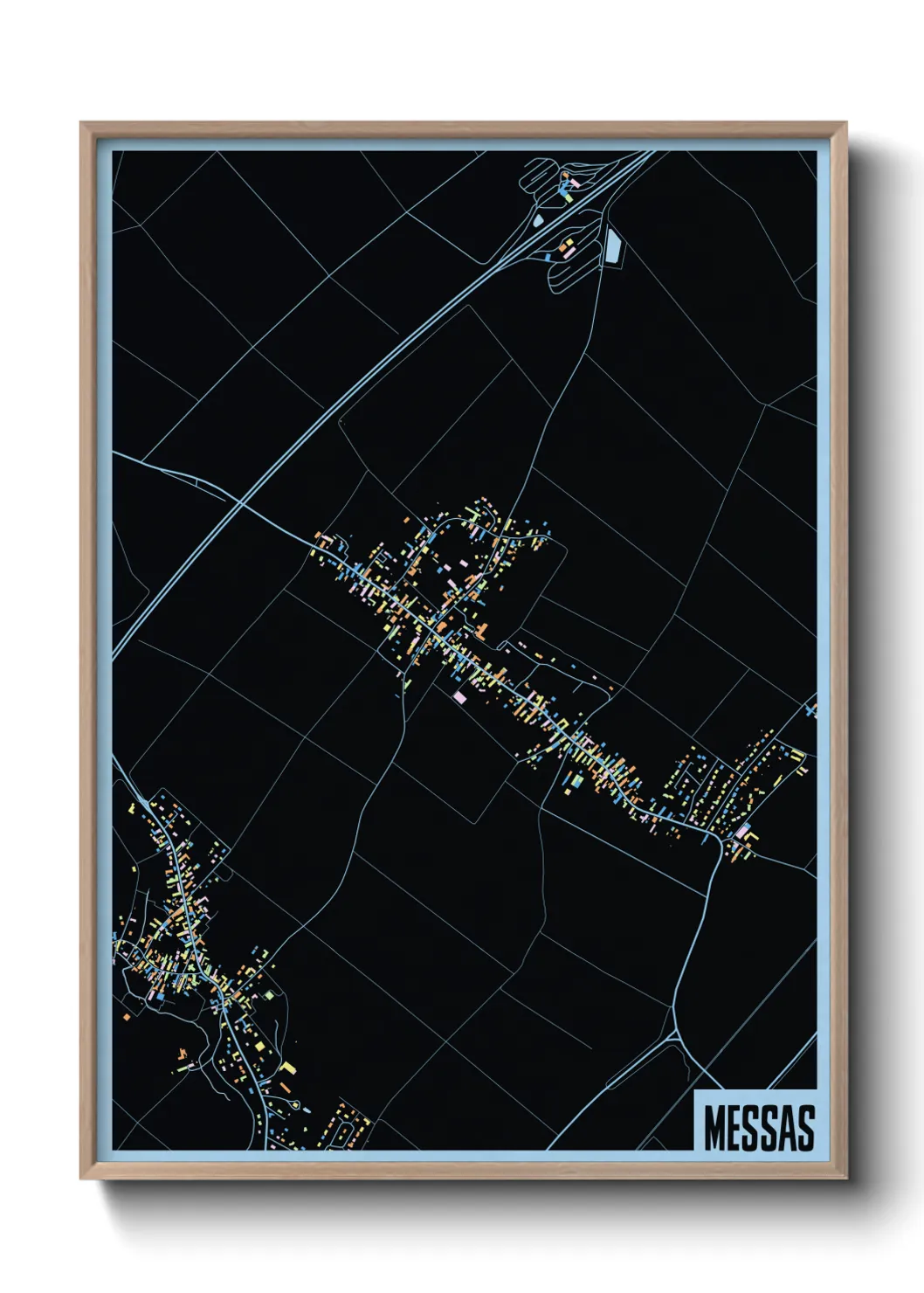 Une affiche de carte sur Messas