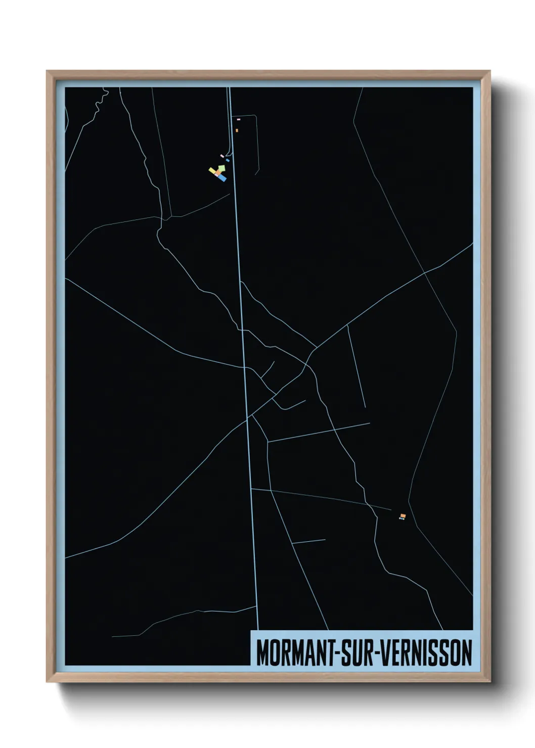 Une affiche de carte sur Mormant-sur-Vernisson