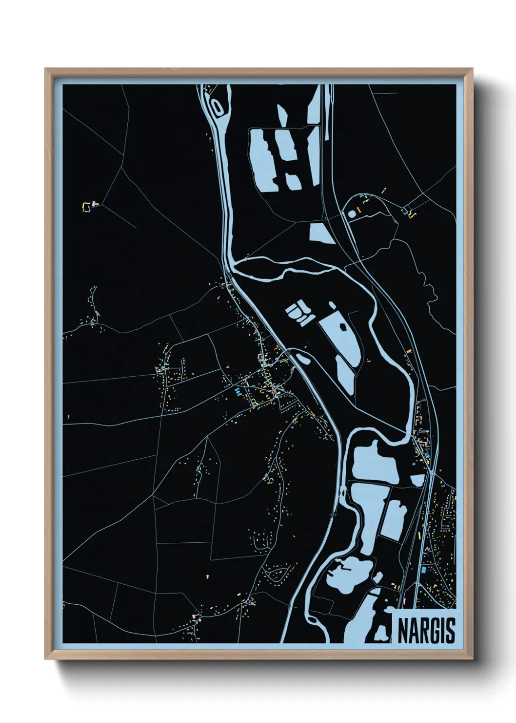 Une affiche de carte sur Nargis