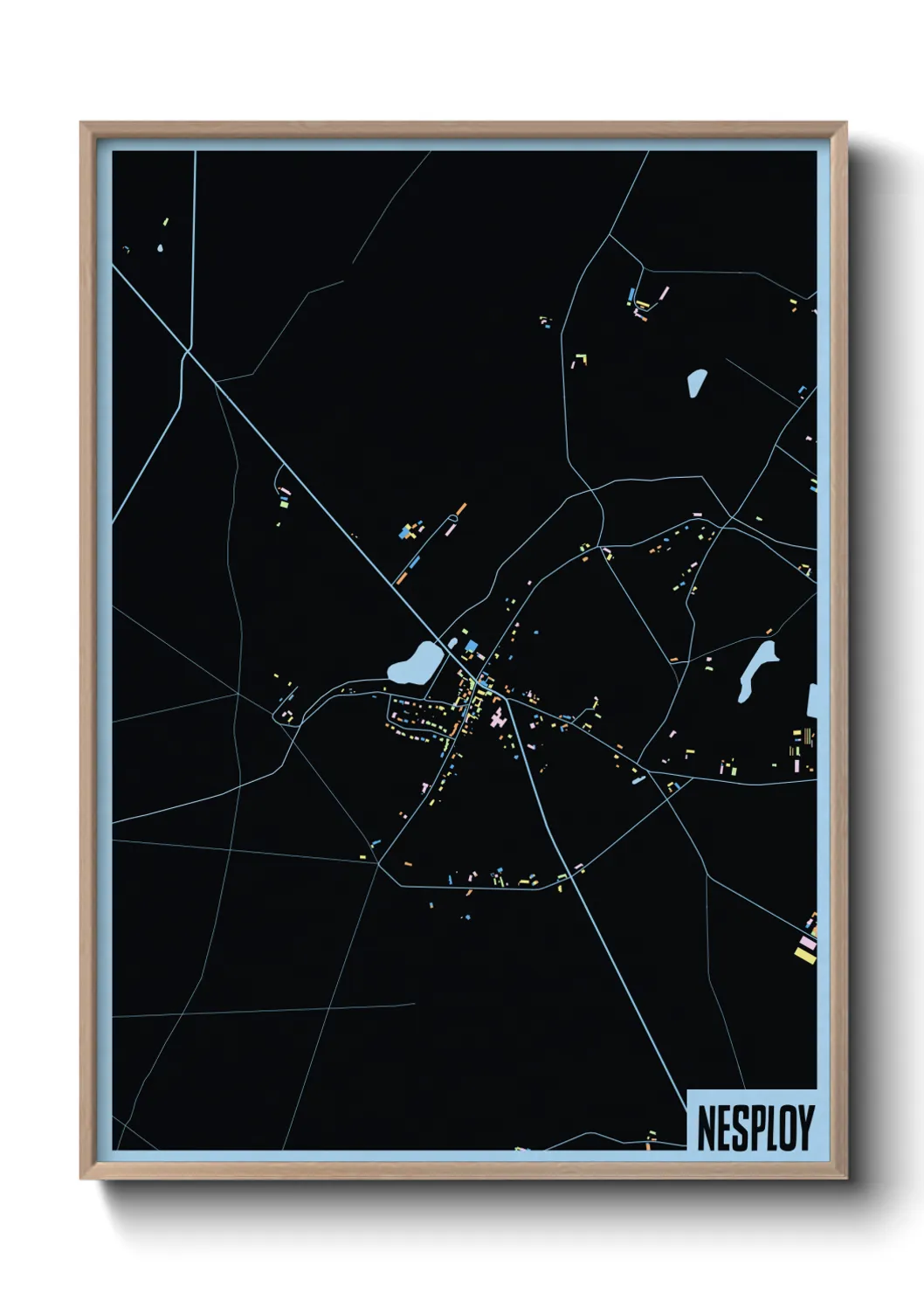 Une affiche de carte sur Nesploy