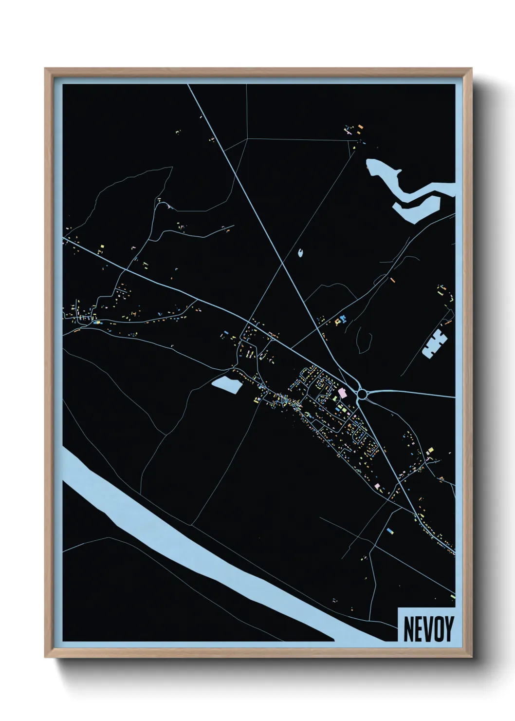 Une affiche de carte sur Nevoy