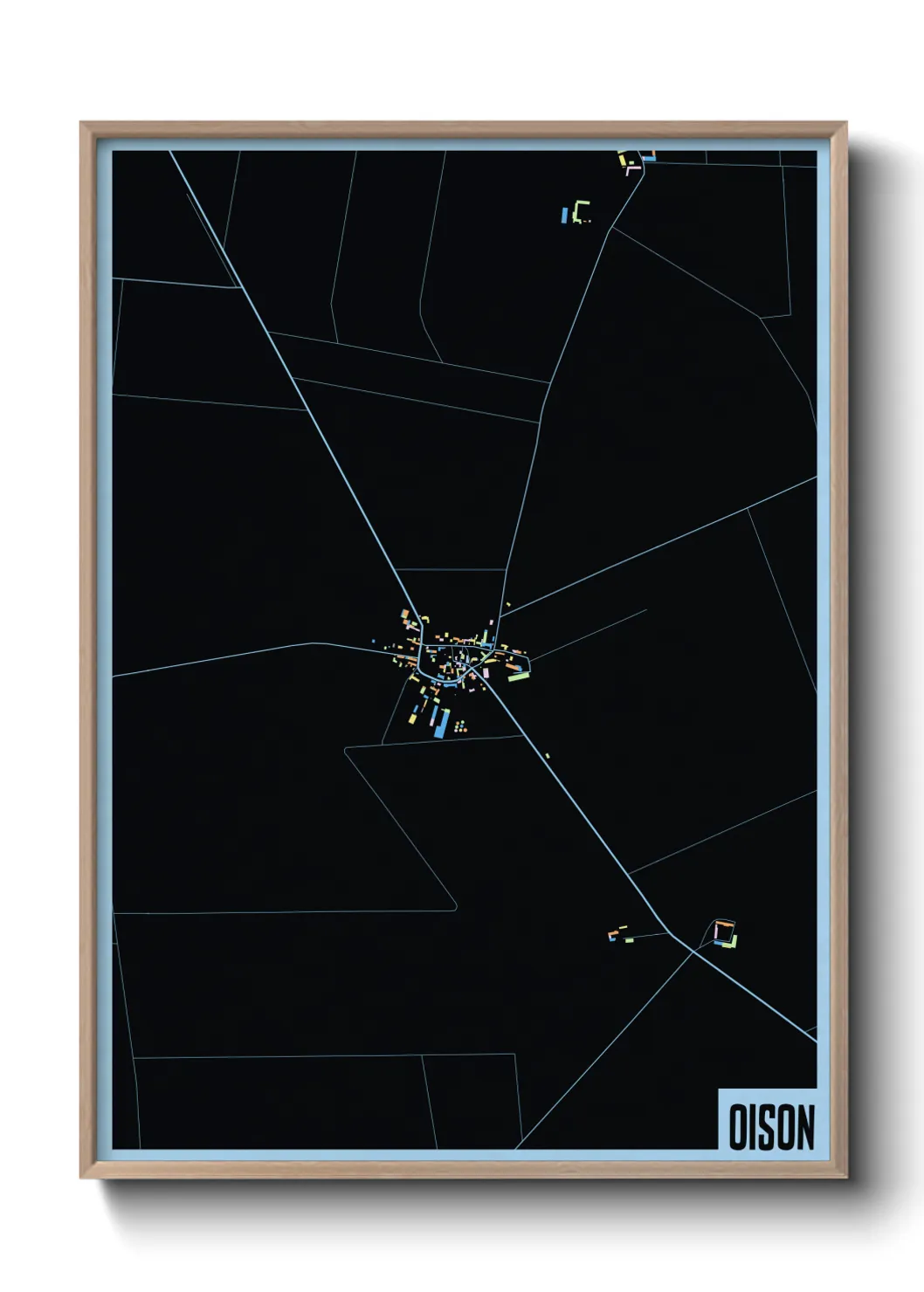 Une affiche de carte sur Oison