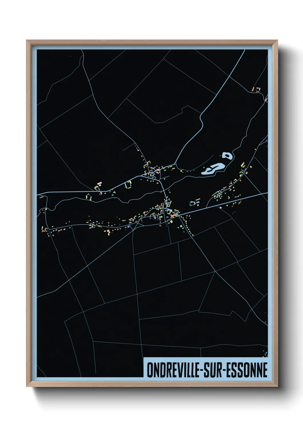 Une affiche de carte sur Ondreville-sur-Essonne