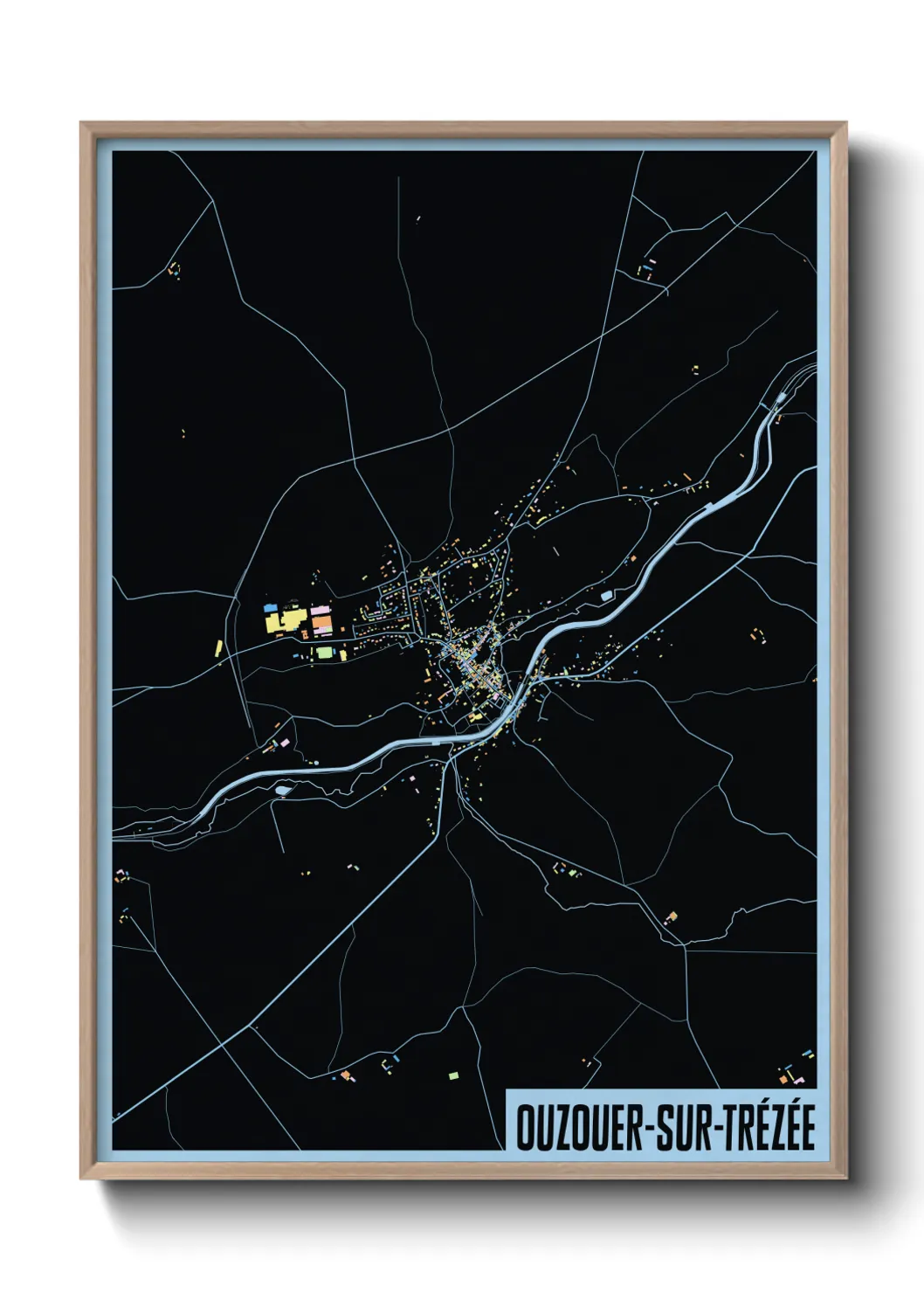 Un poster carteOuzouer-sur-Trézée