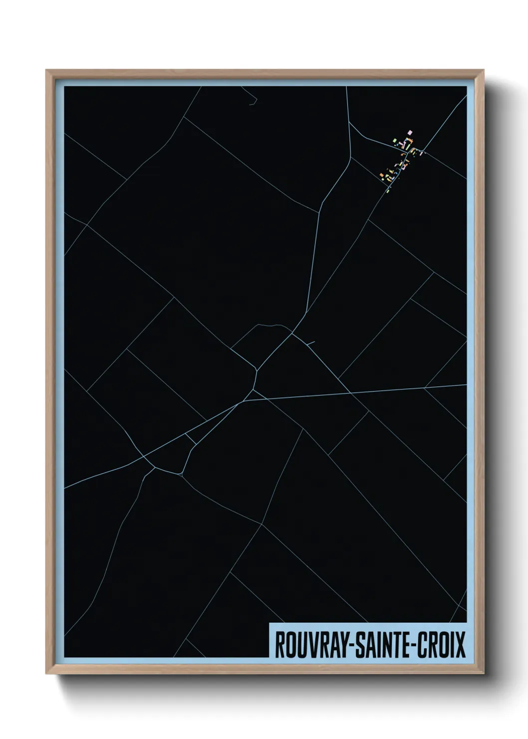 Une affiche de carte sur Rouvray-Sainte-Croix