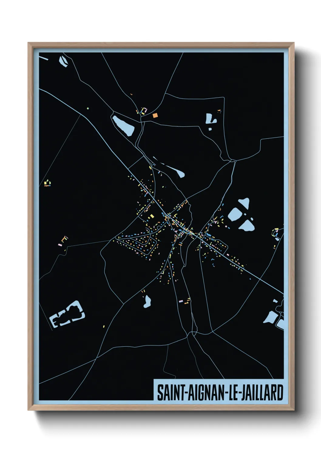 Un poster carteSaint-Aignan-le-Jaillard