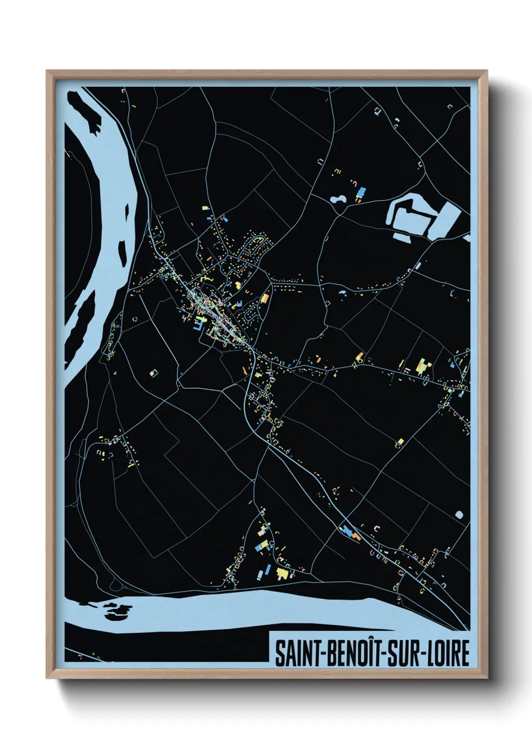 Un poster carteSaint-Benoît-sur-Loire