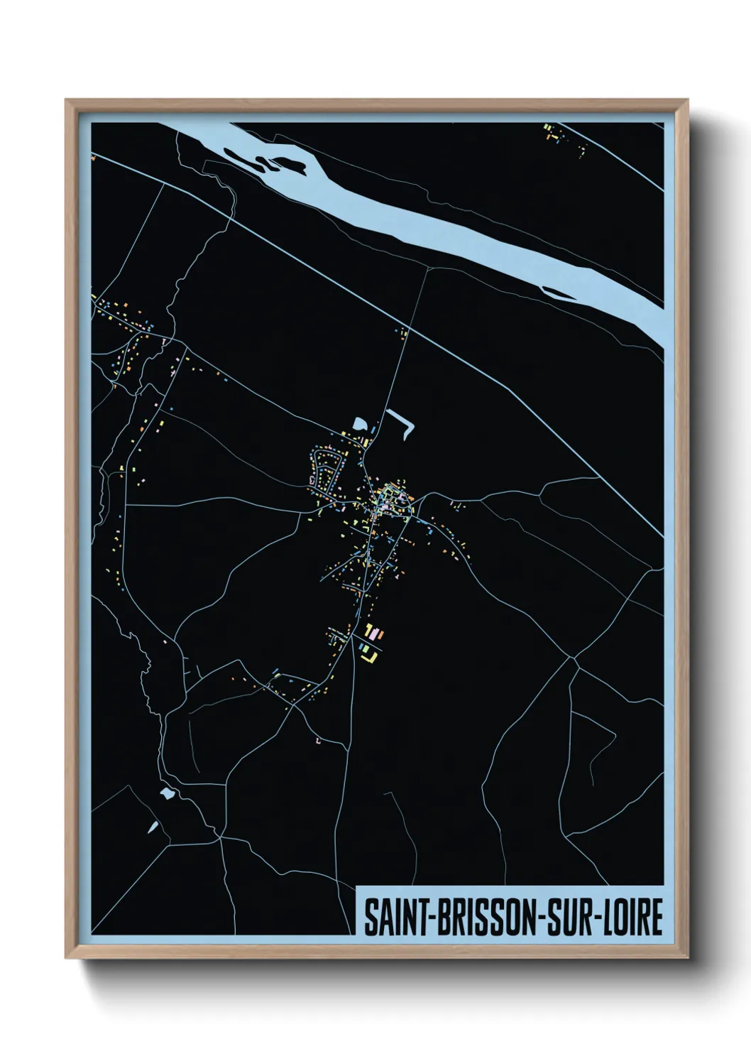 Une affiche de carte sur Saint-Brisson-sur-Loire