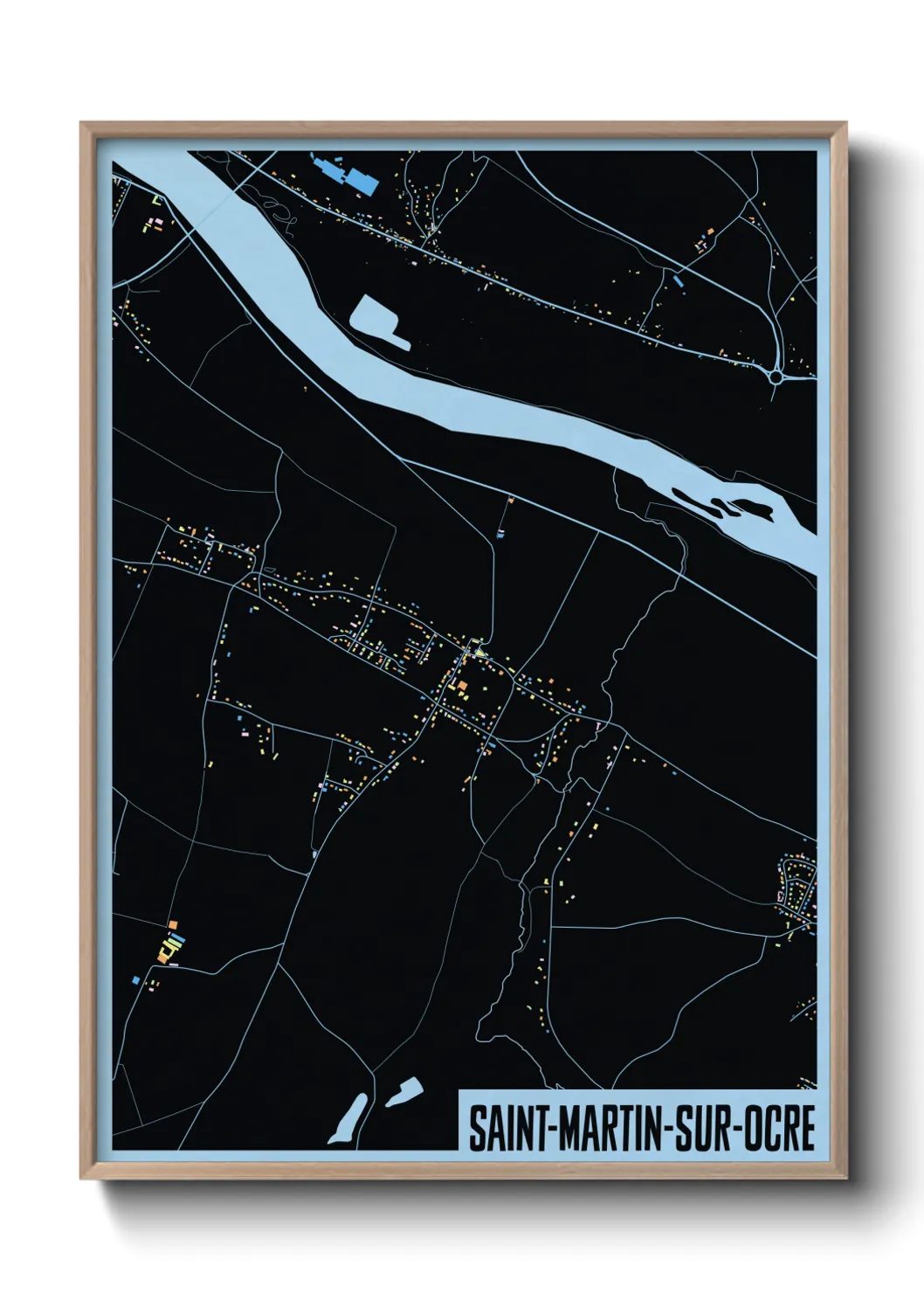 Une affiche de carte sur Saint-Martin-sur-Ocre