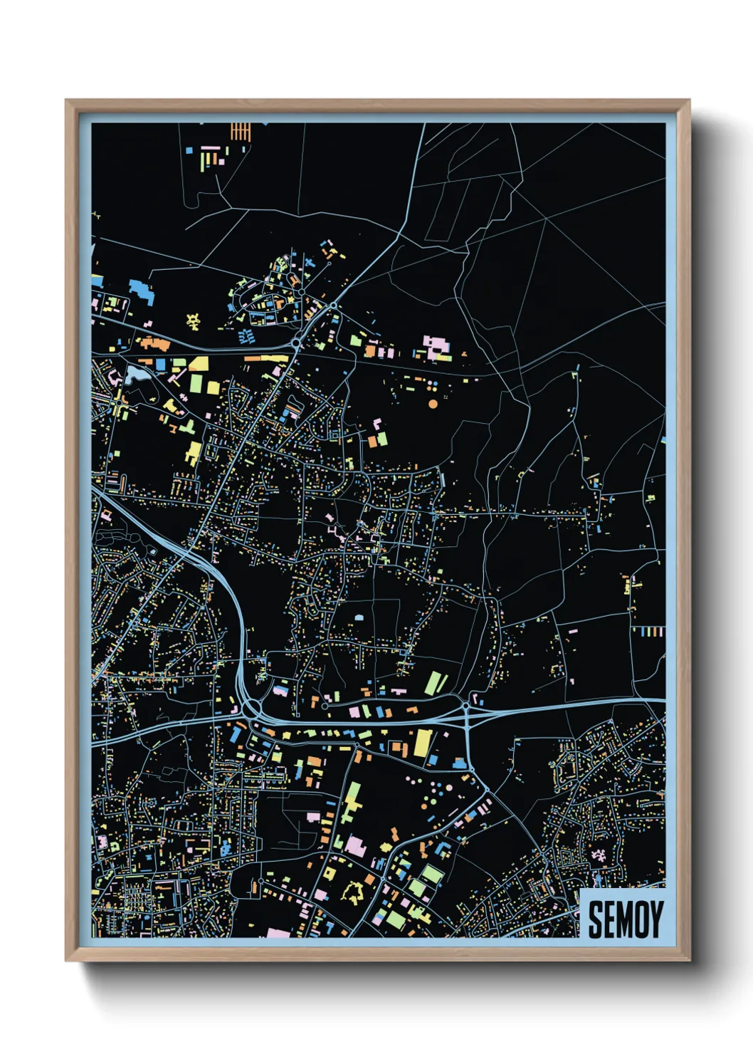 Une affiche de carte sur Semoy