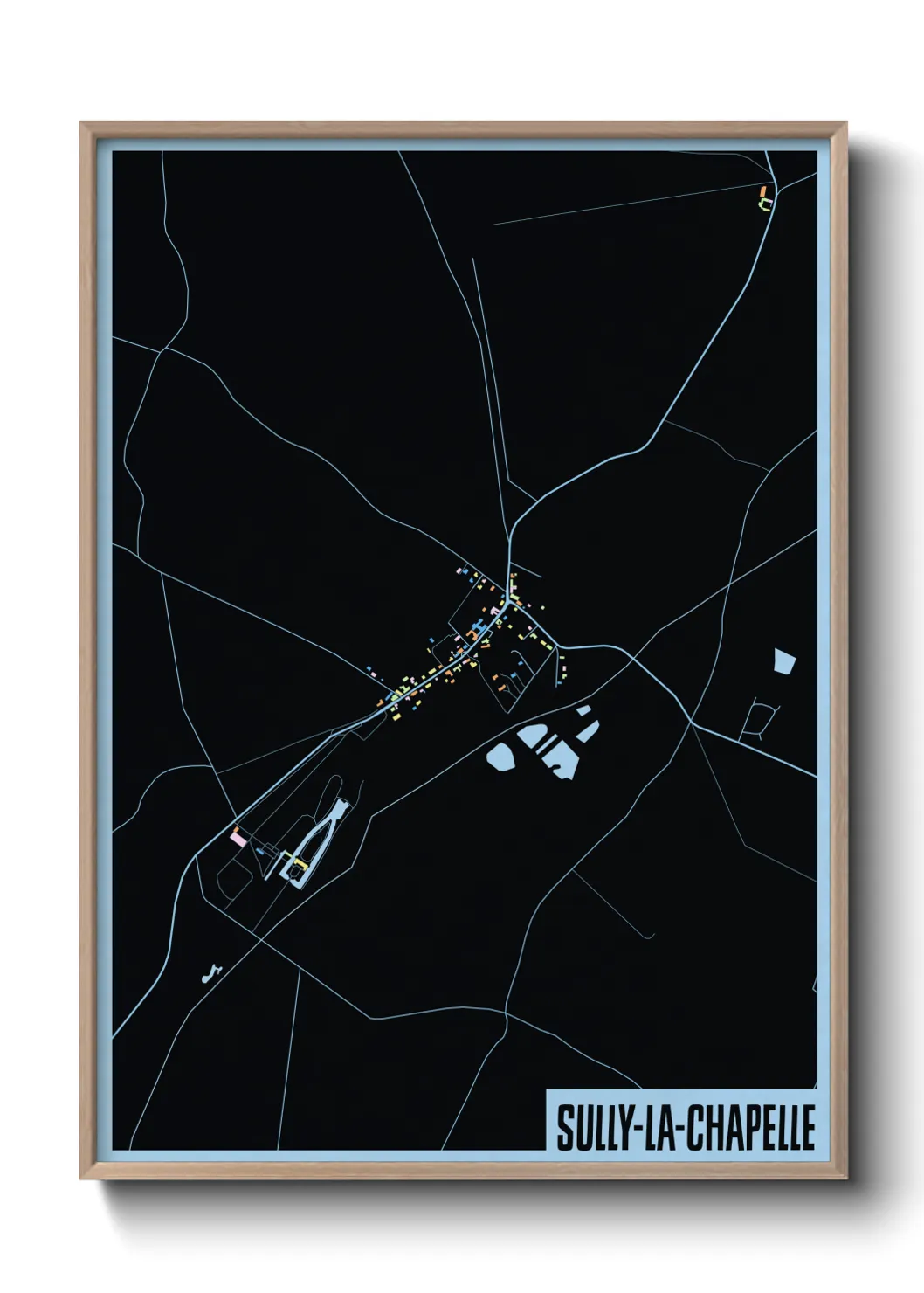 Une affiche de carte sur Sully-la-Chapelle