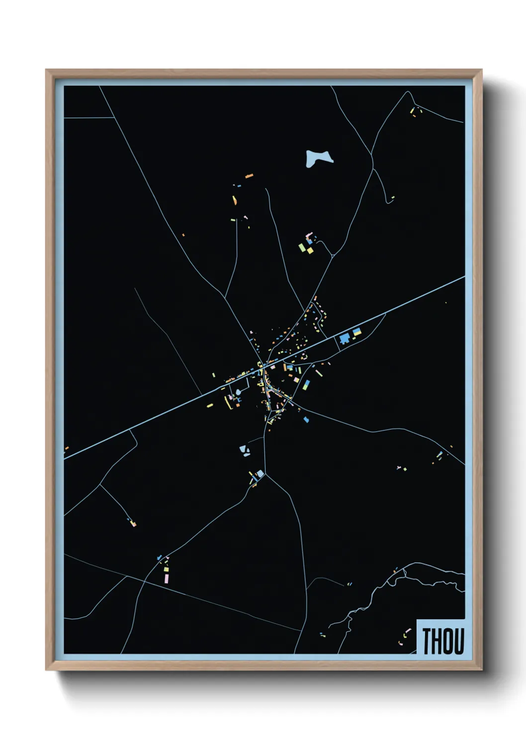 Une affiche de carte sur Thou