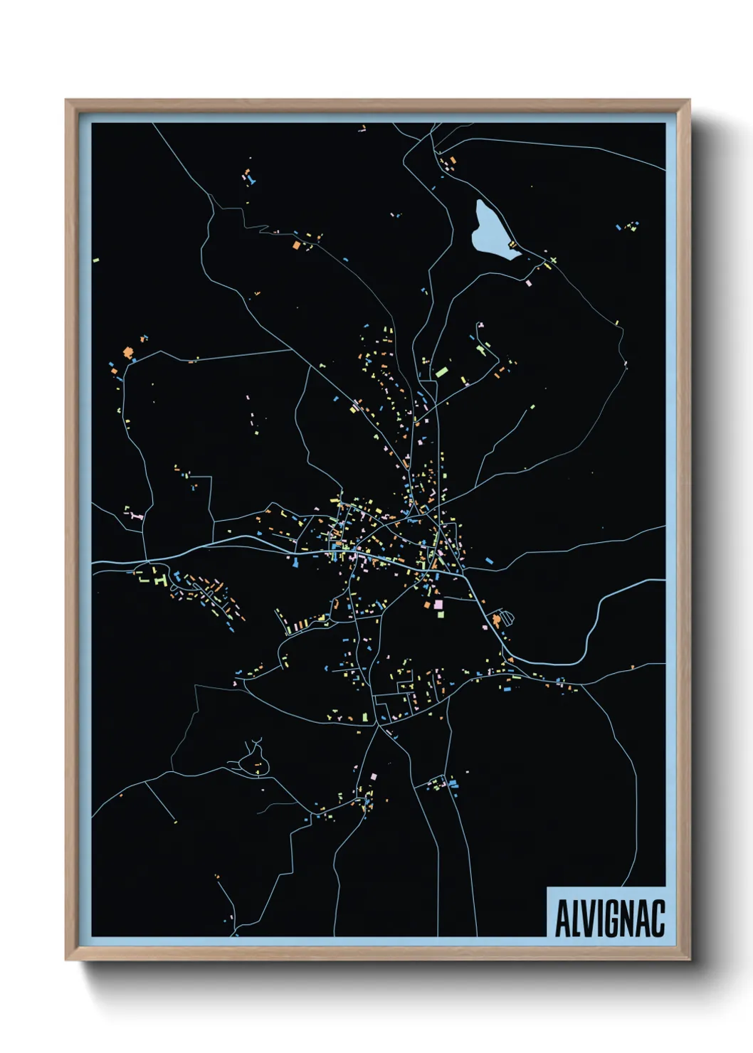 Une affiche de carte sur Alvignac