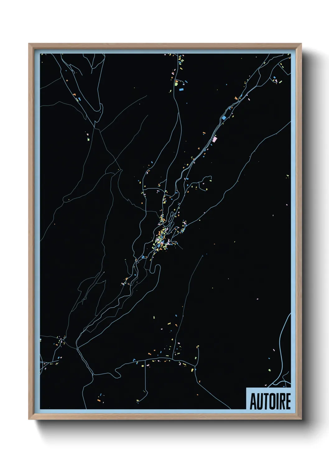 Une affiche de carte sur Autoire