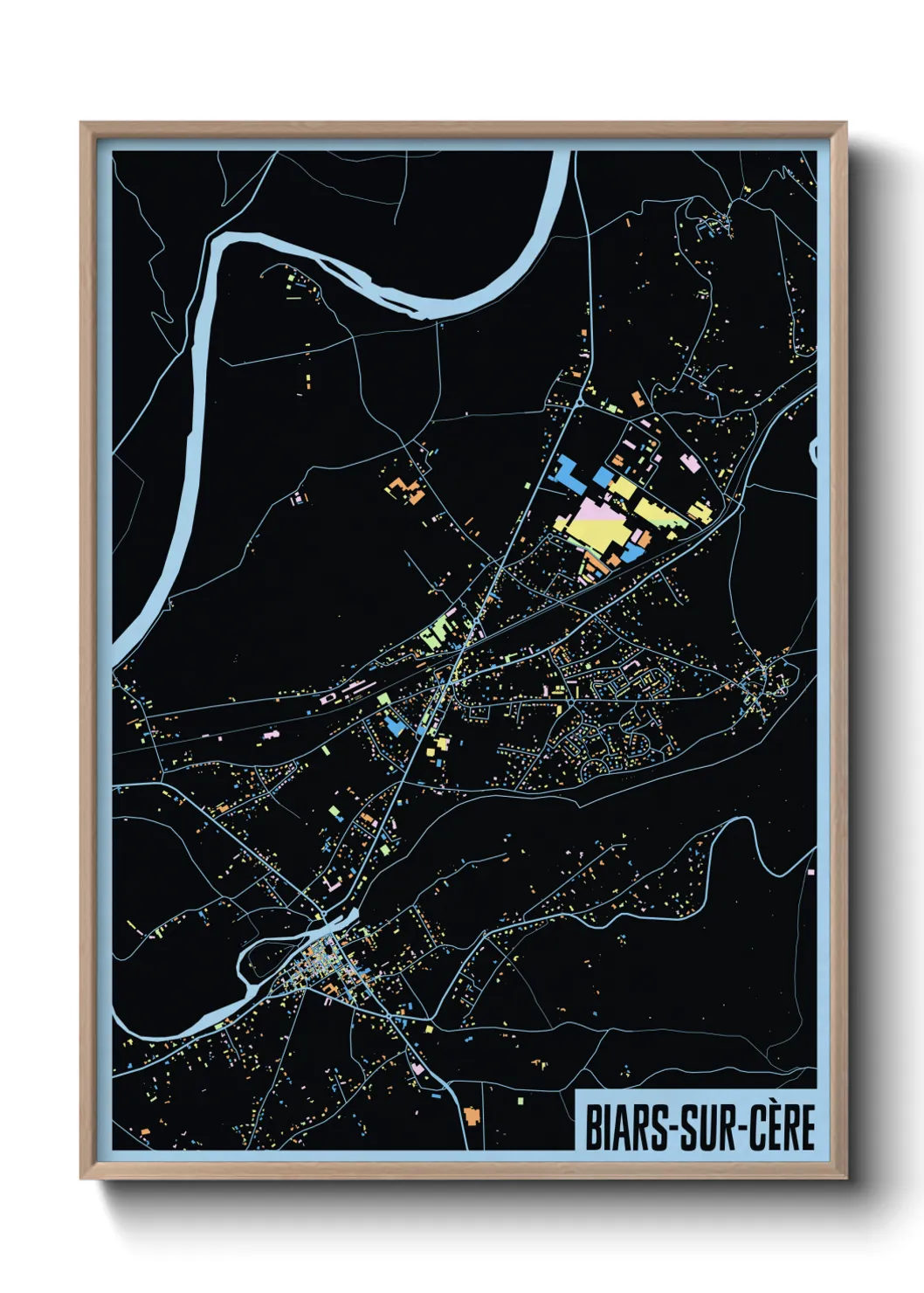 Une affiche de carte sur Biars-sur-Cère