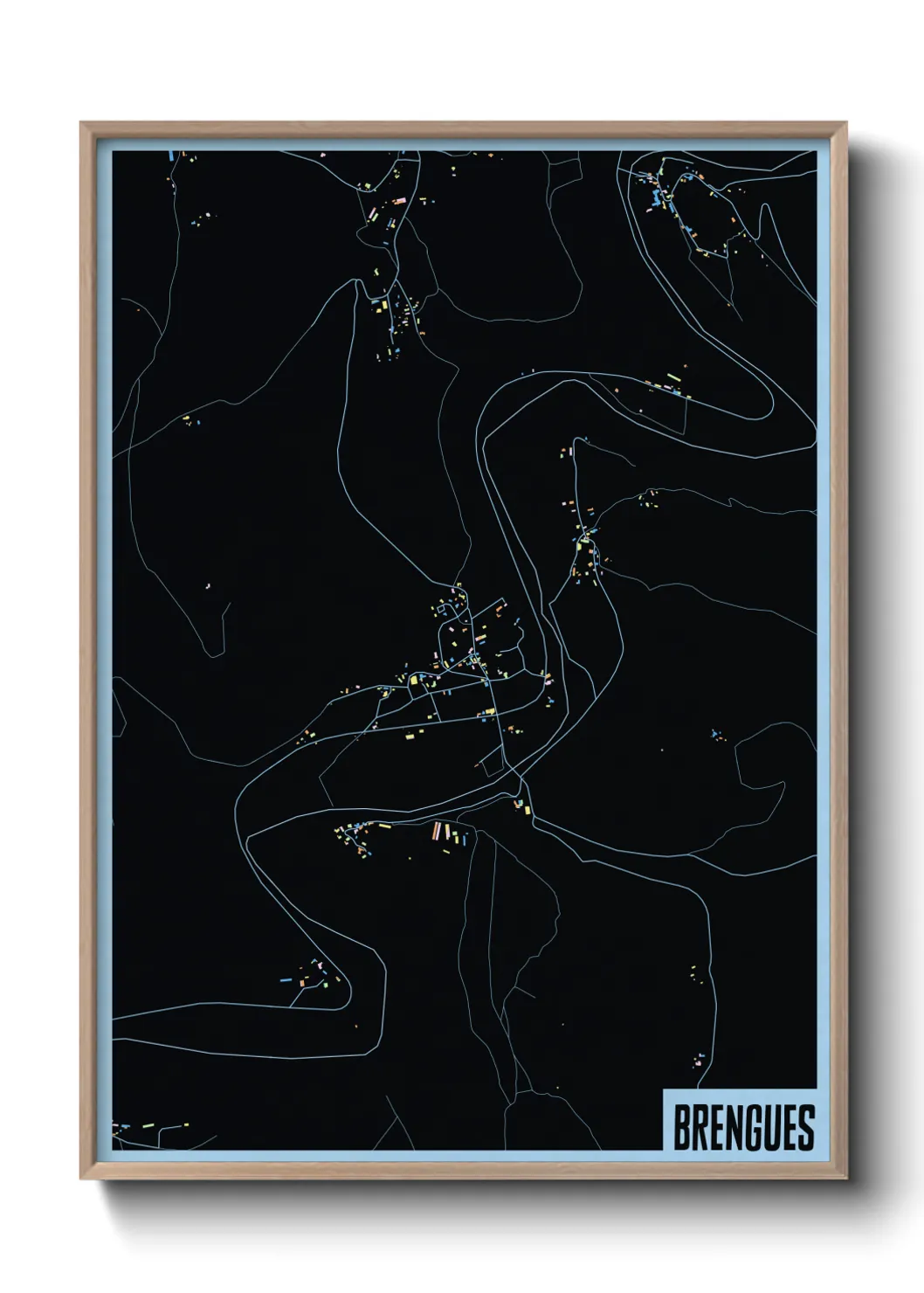 Une affiche de carte sur Brengues