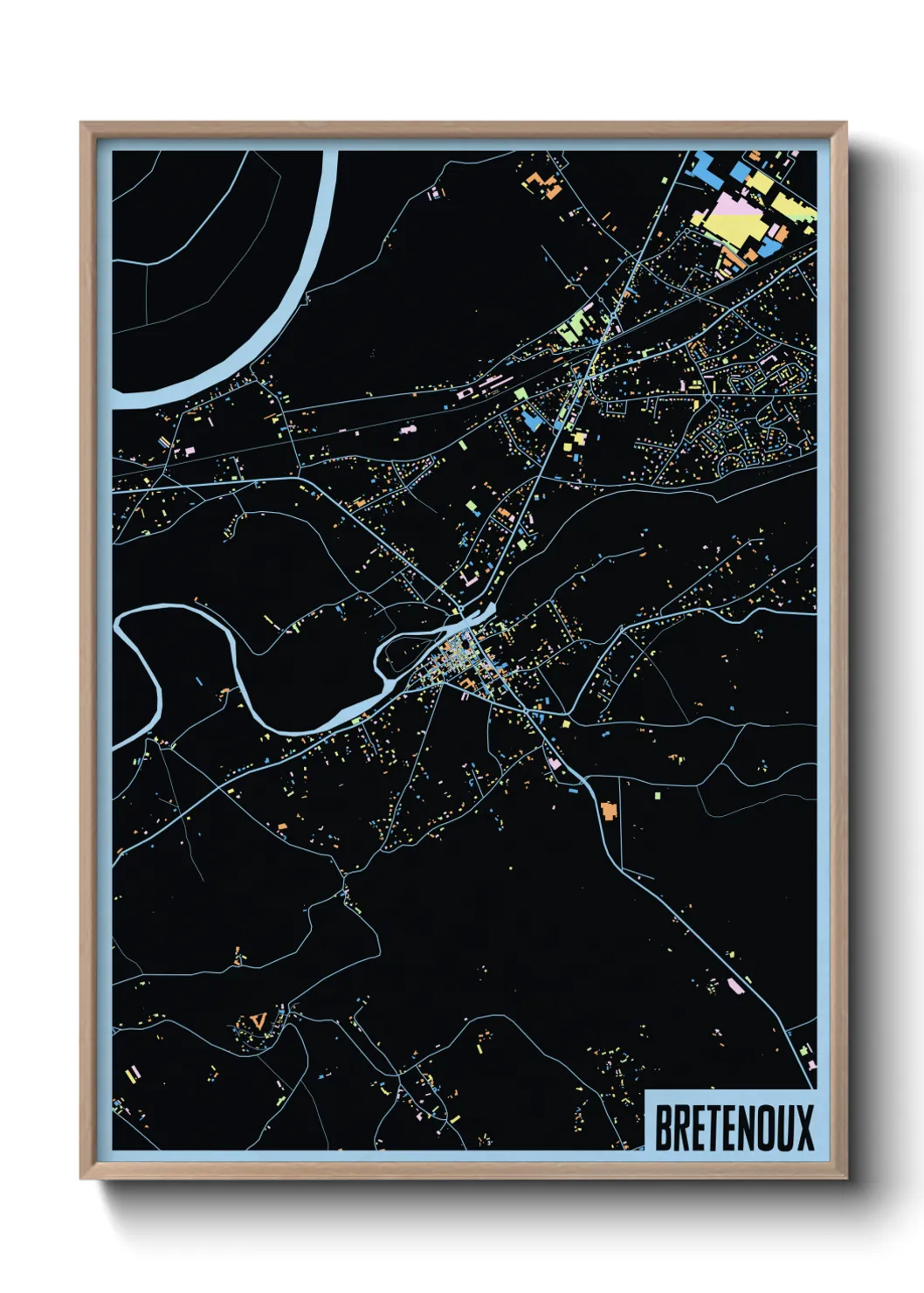 Une affiche de carte sur Bretenoux