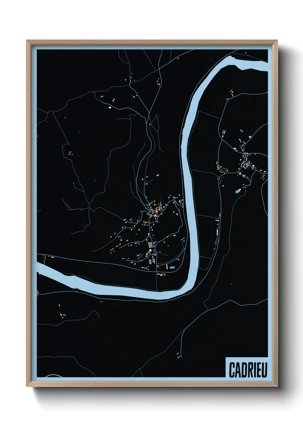 Une affiche de carte sur Cadrieu