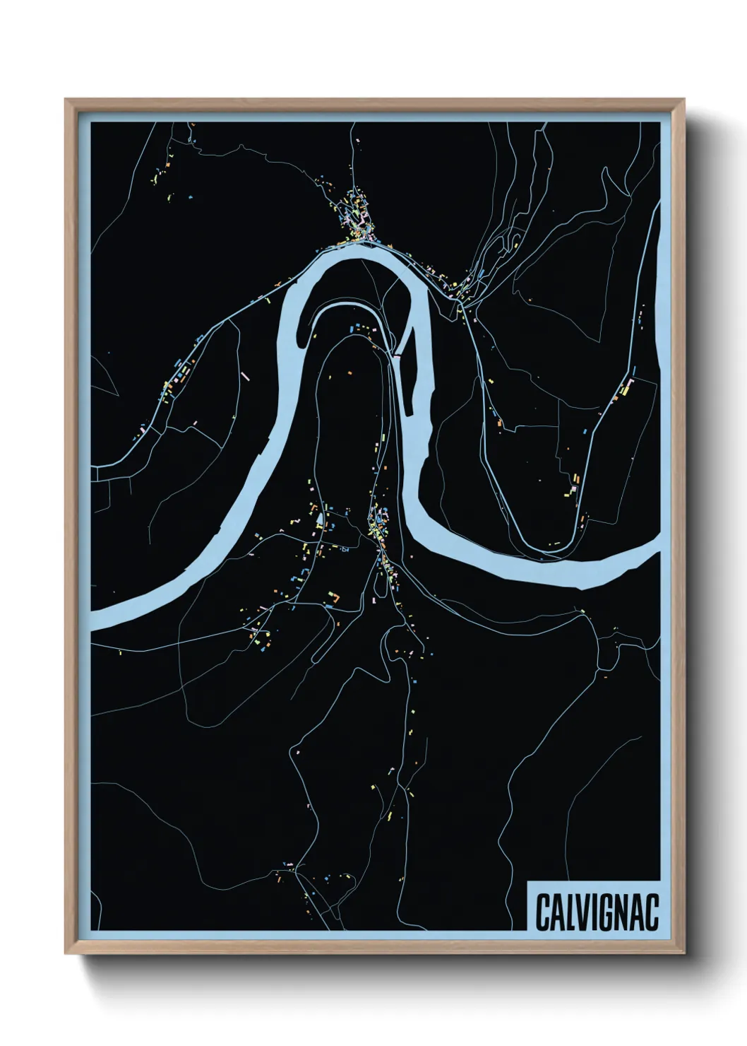 Une affiche de carte sur Calvignac