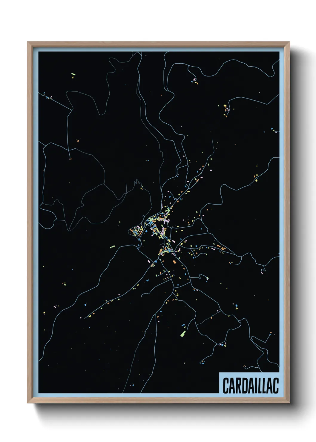 Une affiche de carte sur Cardaillac