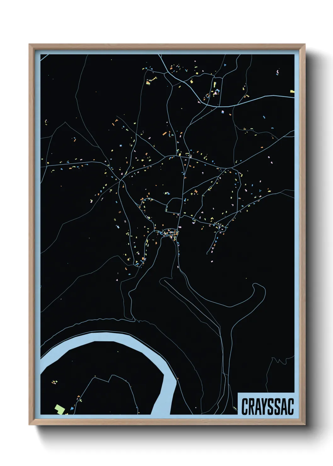 Une affiche de carte sur Crayssac