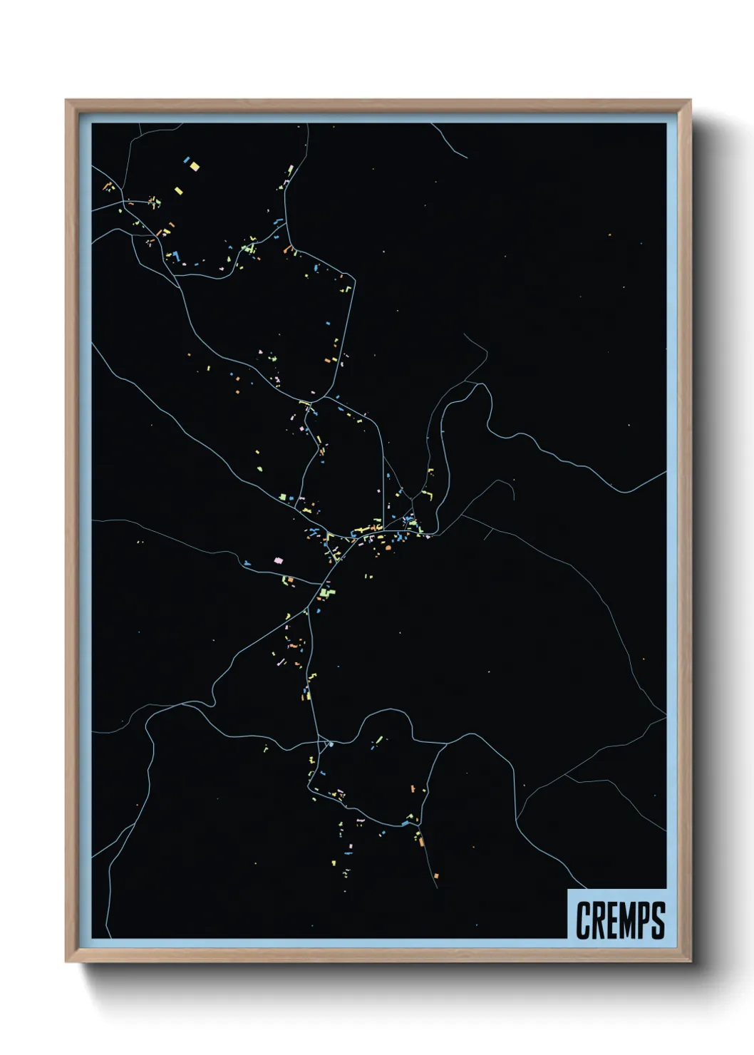 Une affiche de carte sur Cremps