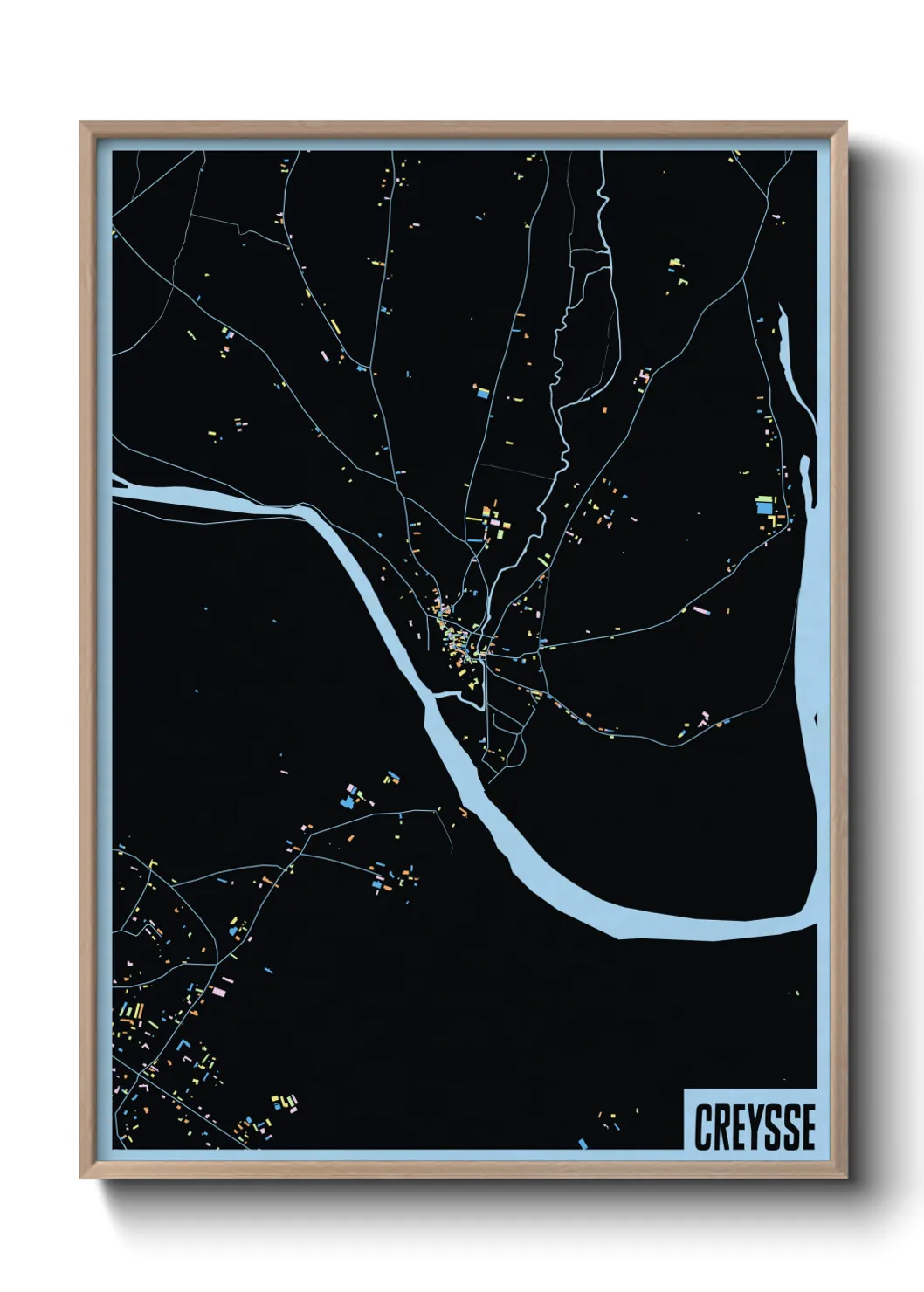 Une affiche de carte sur Creysse