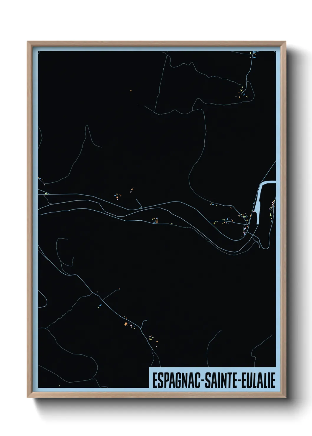 Une affiche de carte sur Espagnac-Sainte-Eulalie