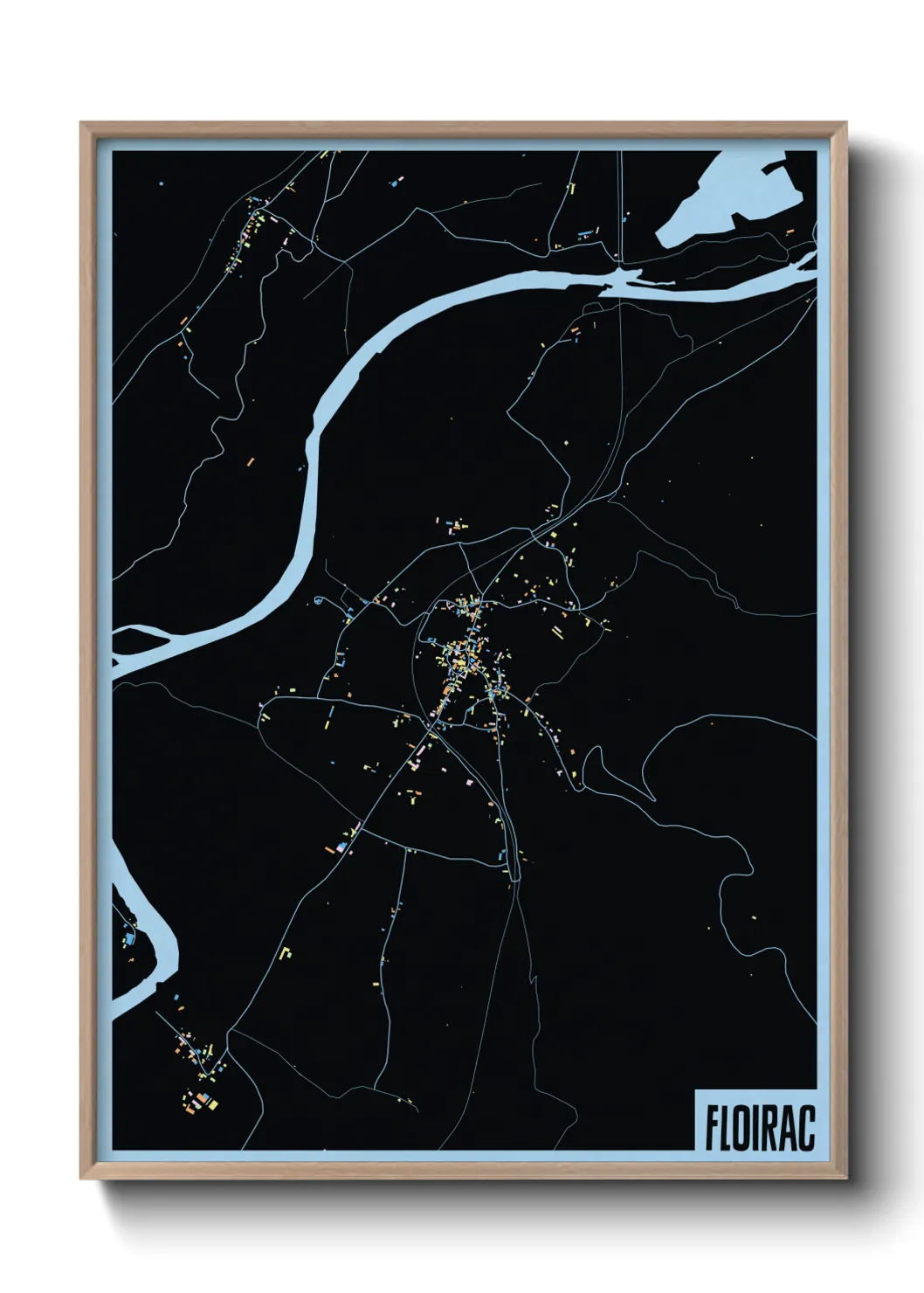 Une affiche de carte sur Floirac