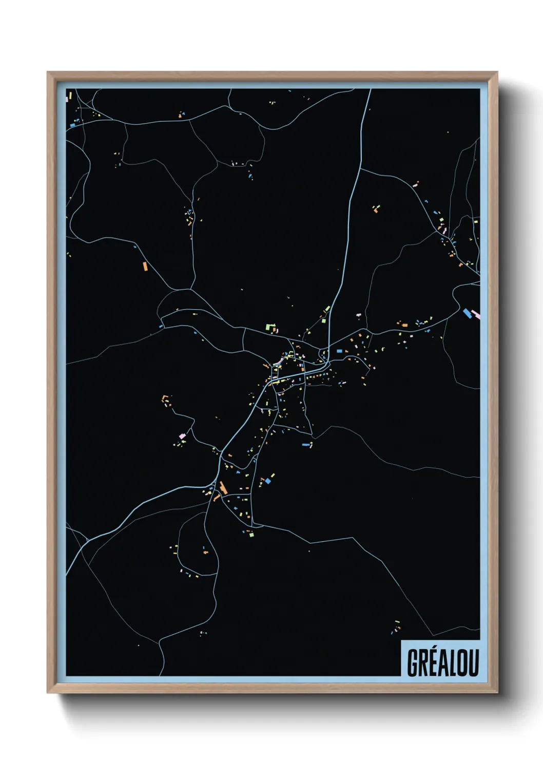 Une affiche de carte sur Gréalou
