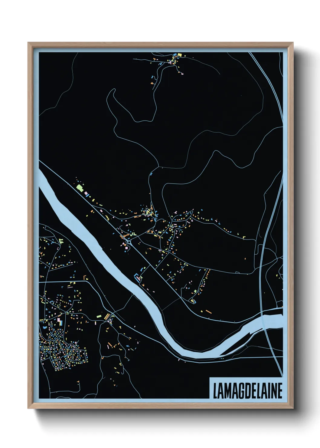 Une affiche de carte sur Lamagdelaine