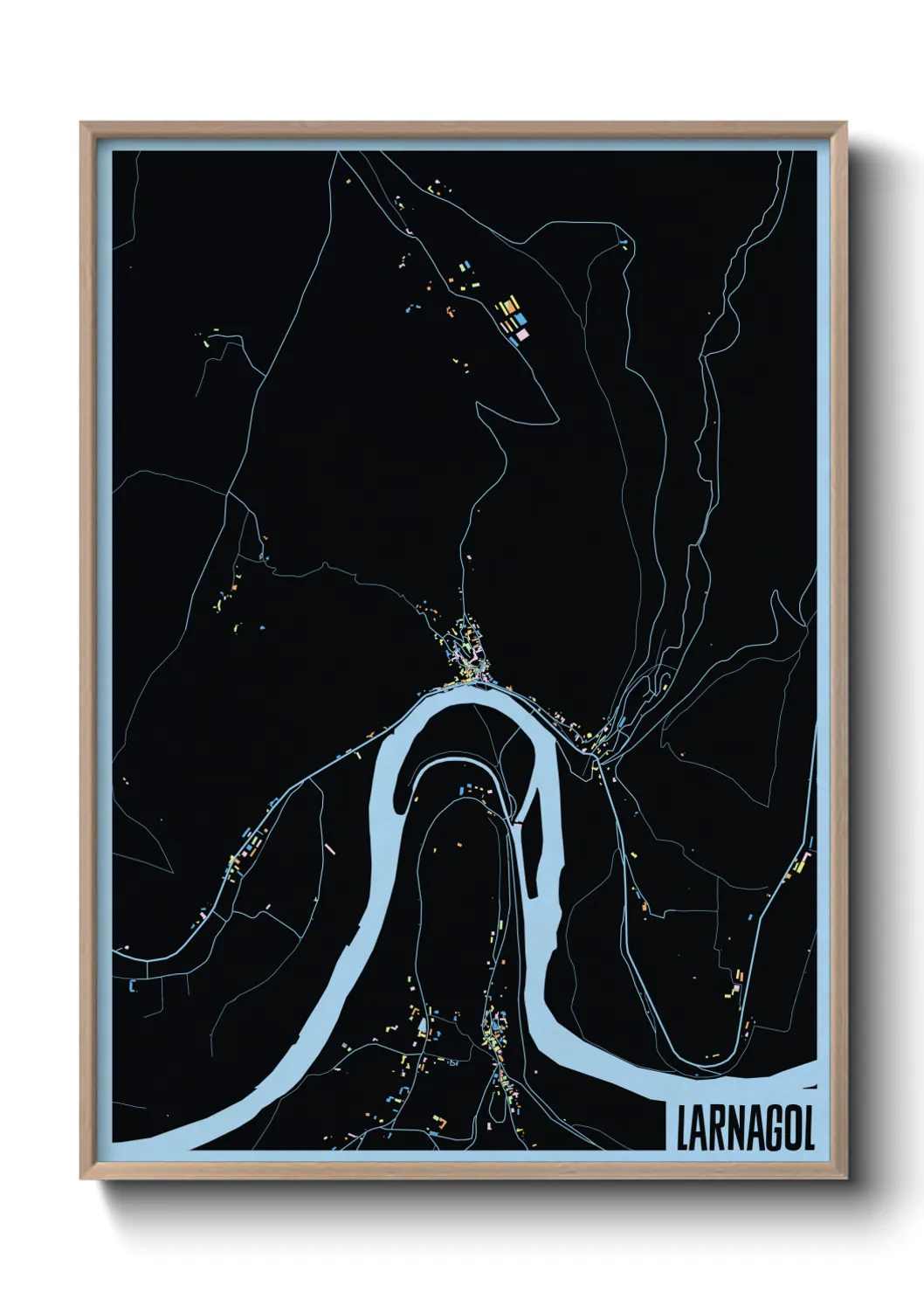 Une affiche de carte sur Larnagol