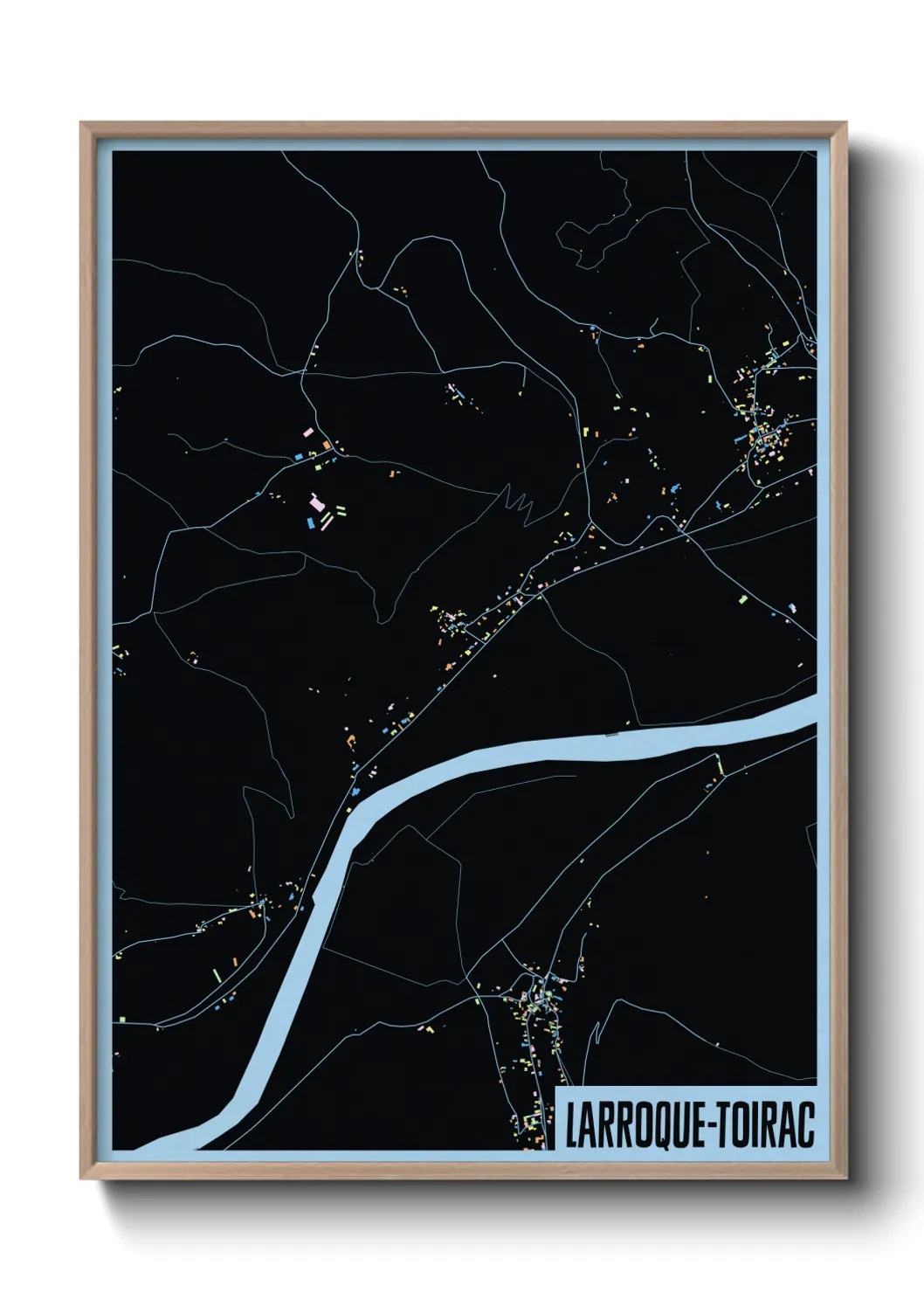 Une affiche de carte sur Larroque-Toirac