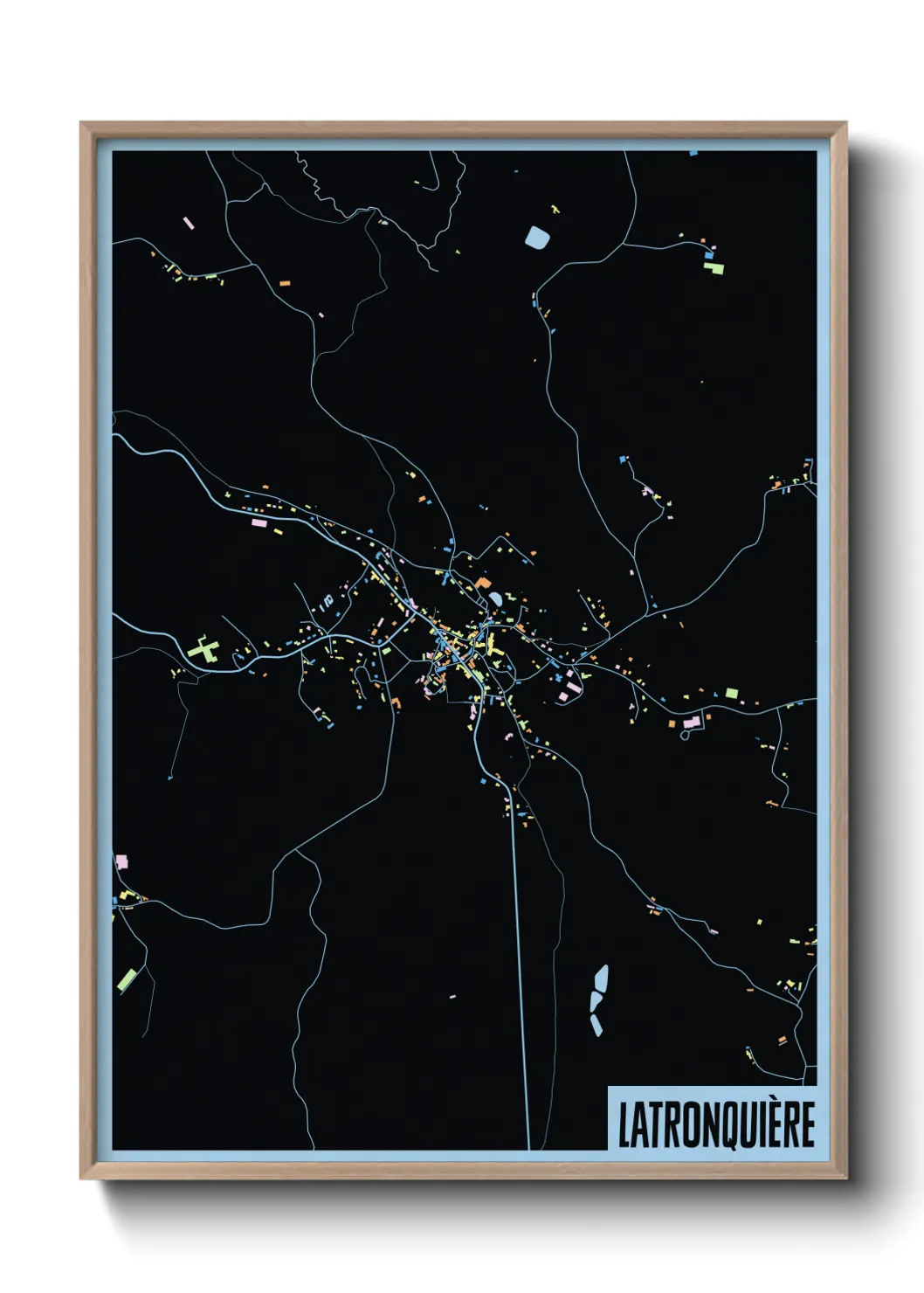 Une affiche de carte sur Latronquière