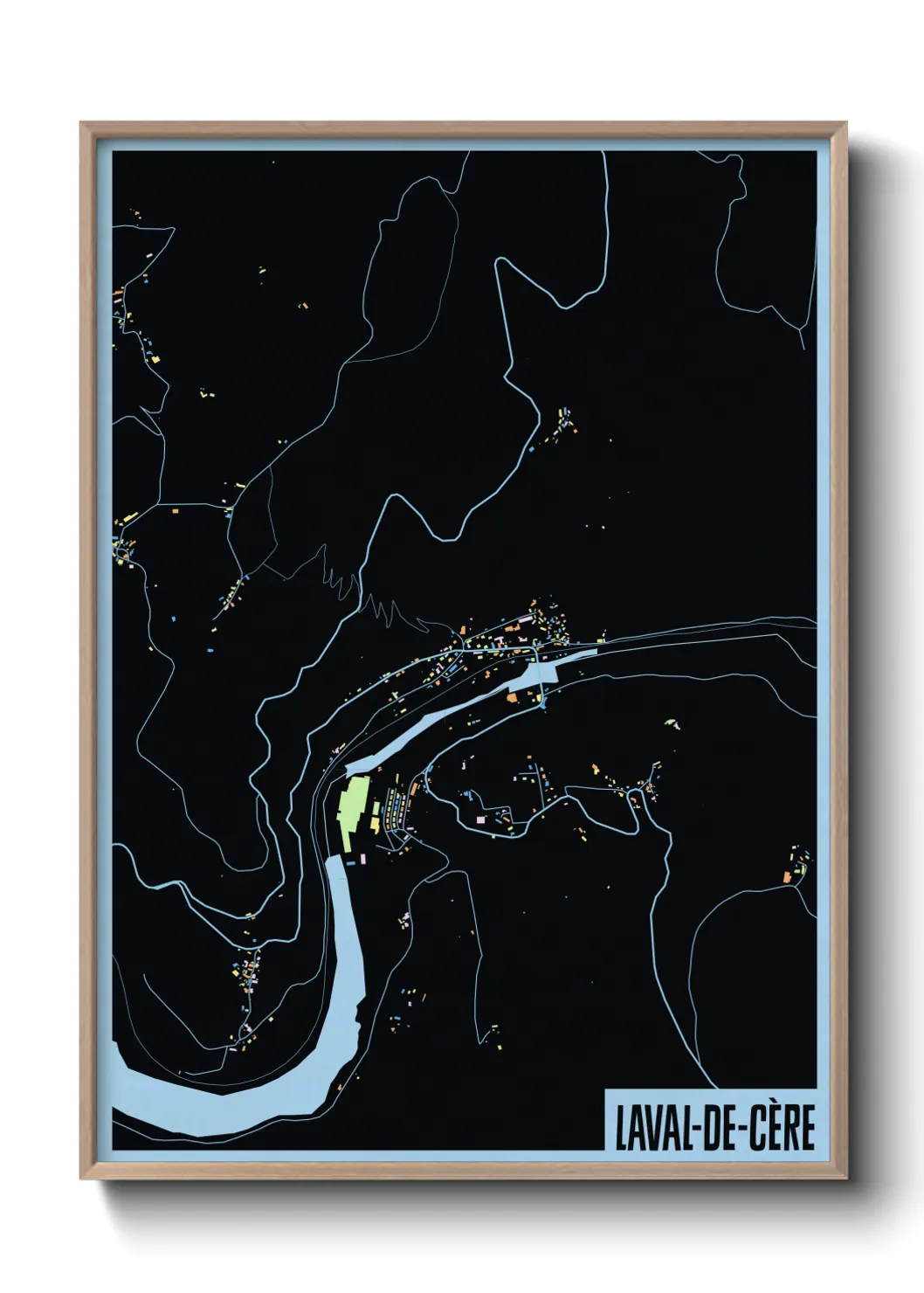 Une affiche de carte sur Laval-de-Cère