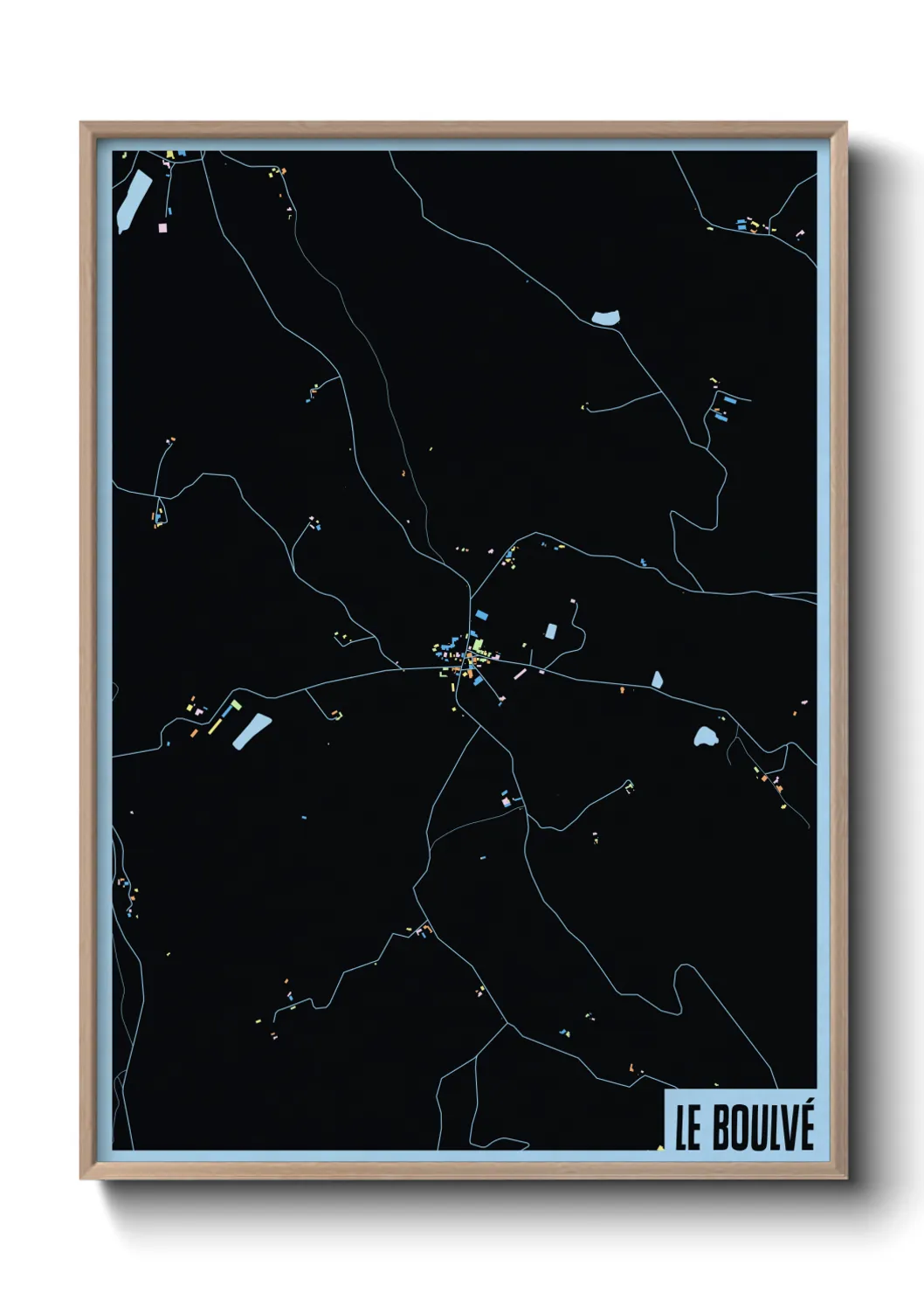 Une affiche de carte sur Le Boulvé