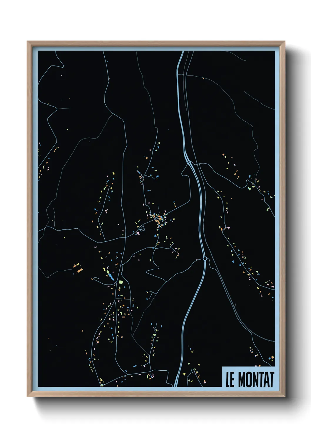 Une affiche de carte sur Le Montat