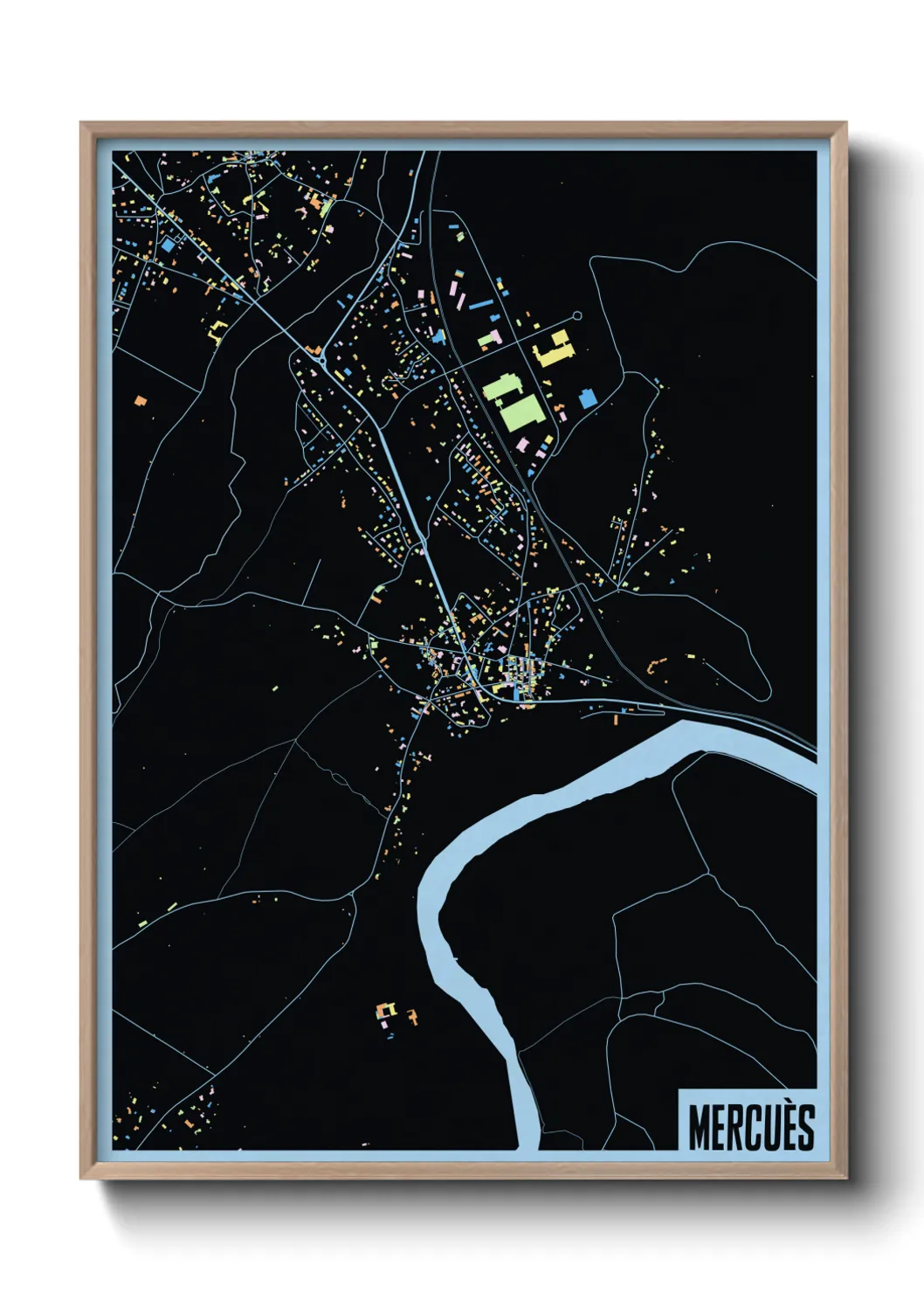 Une affiche de carte sur Mercuès