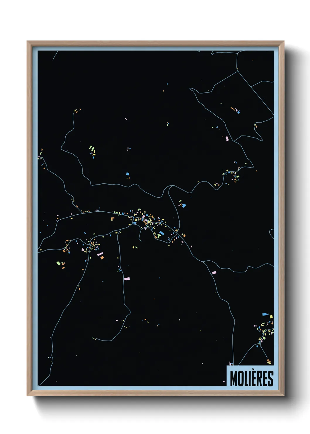 Une affiche de carte sur Molières