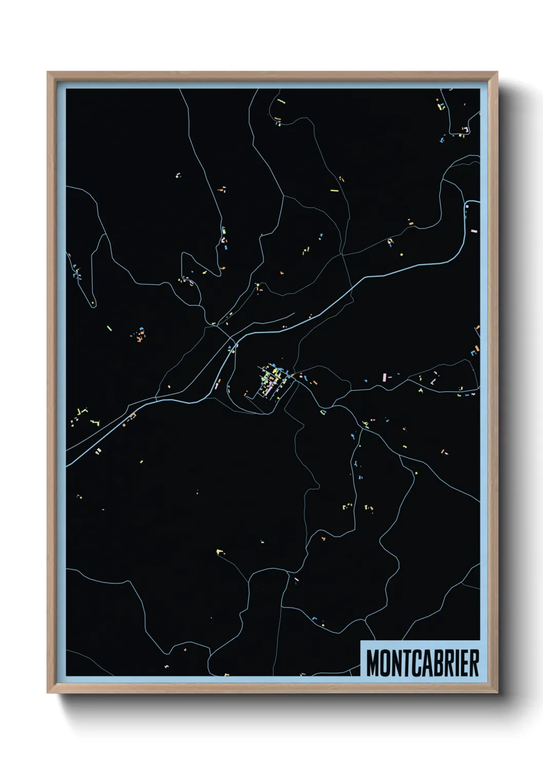 Une affiche de carte sur Montcabrier