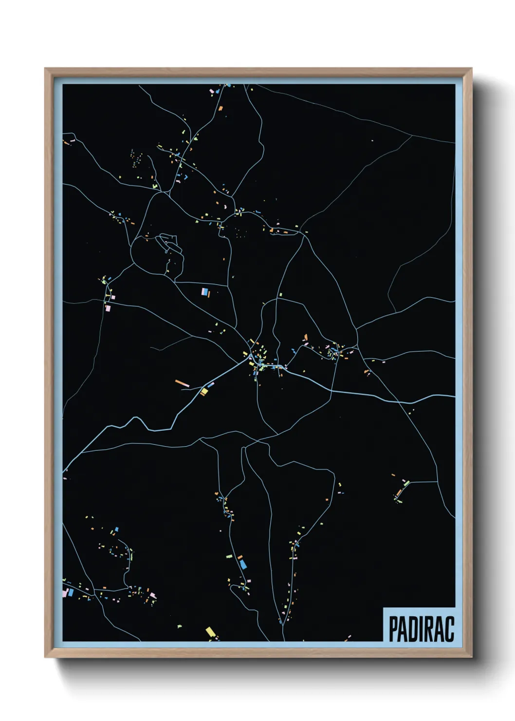 Une affiche de carte sur Padirac