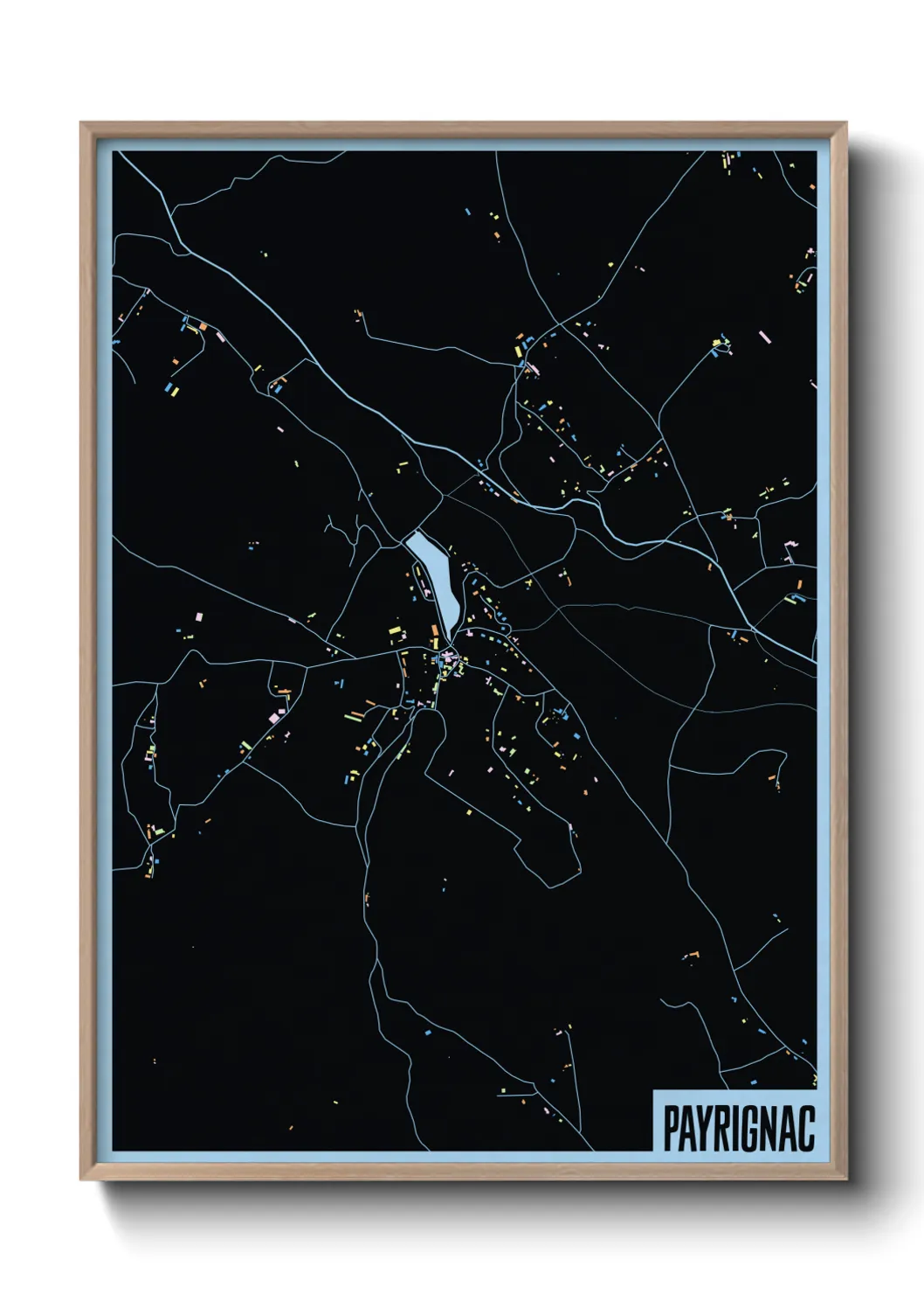 Une affiche de carte sur Payrignac