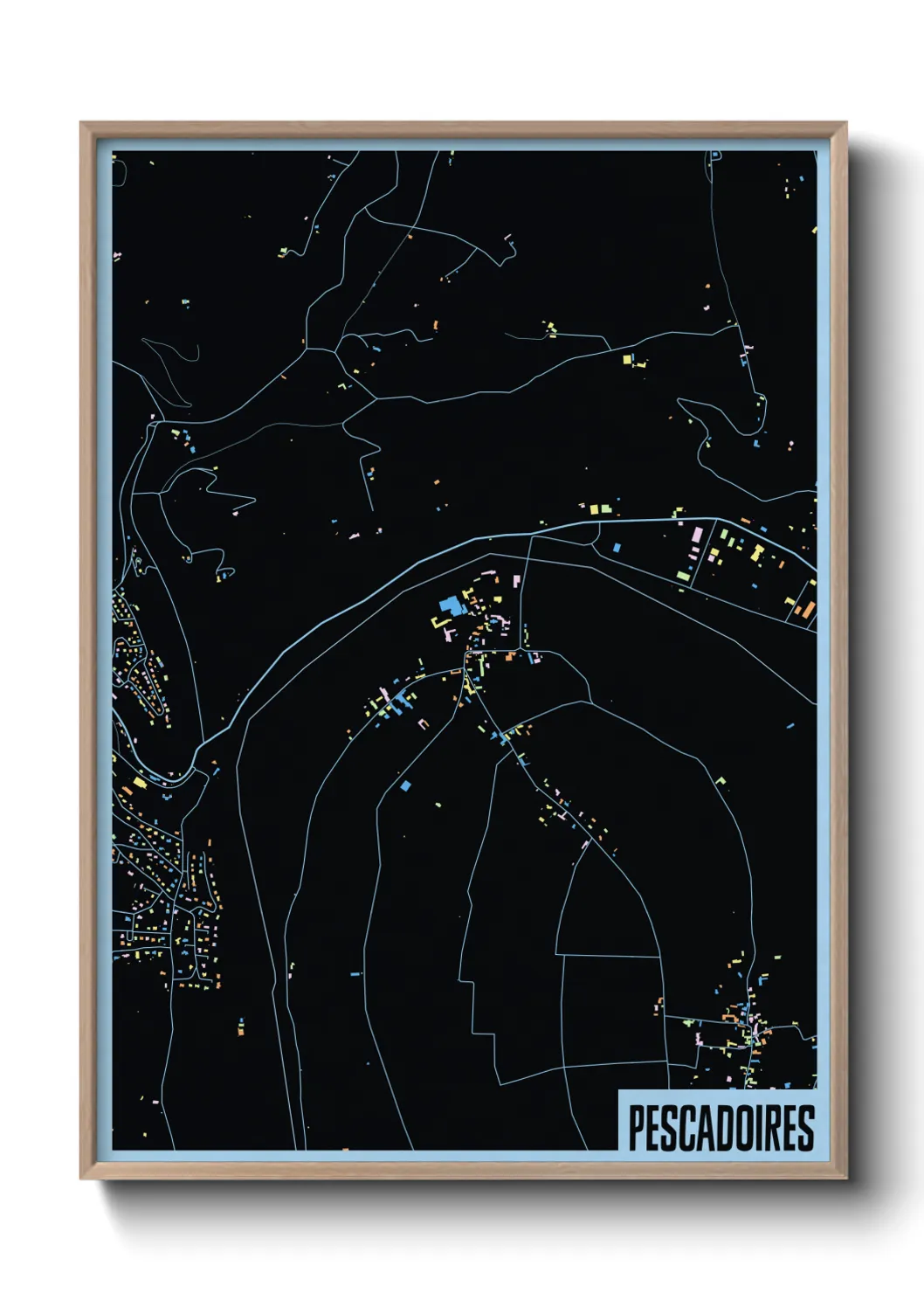 Une affiche de carte sur Pescadoires