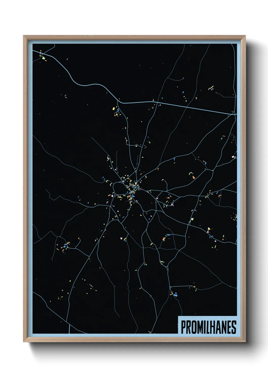 Une affiche de carte sur Promilhanes